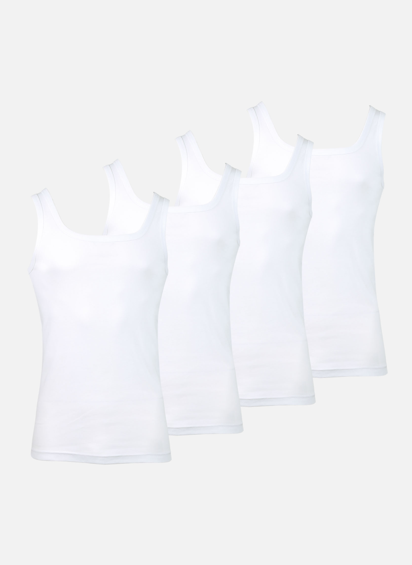 ATHENA Lot De 4 Tee Shirts Homme Col Rond 100% Coton Bio - Blanc Confortable Et Écologique