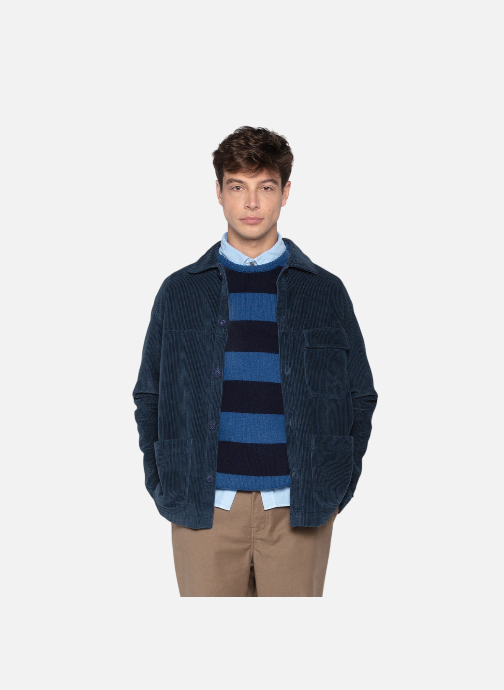 Pull Col Rond Homme Reusch En Laine Bleu Marine - Taille M