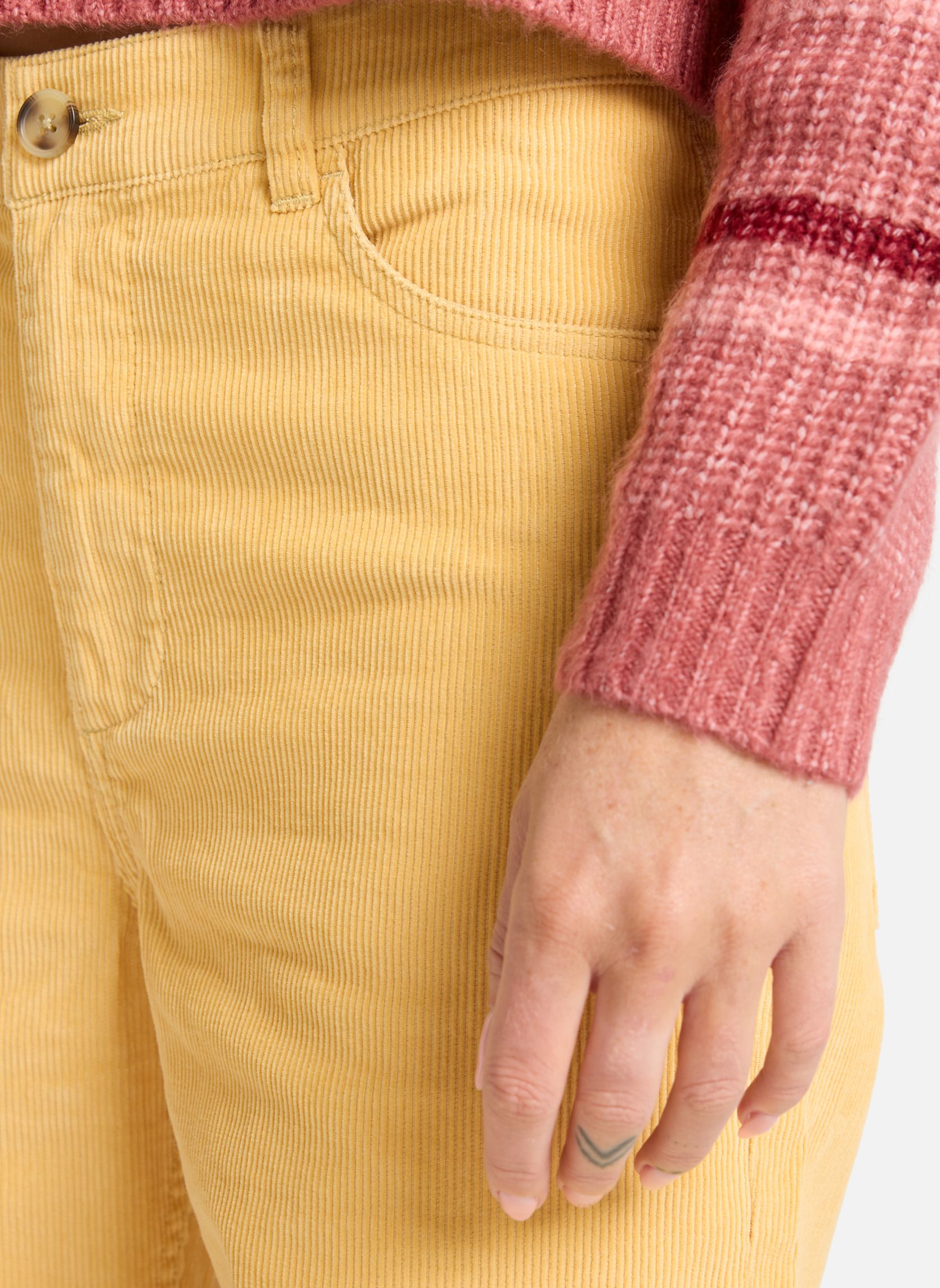 Pantalons droit Be Free Cord femme jaune Billabong Pantalons droit Be Free Cord femme jaune Jaune