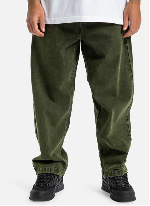 DC Shoes Pantalons droits Worker Baggy Denim Bronze Rins homme vert