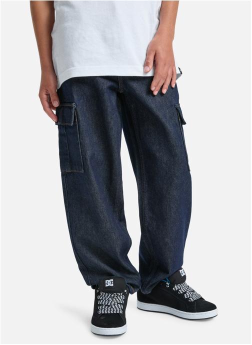 DC Shoes Jeans droits Baggy Cargo Indigo Dye garçon bleu