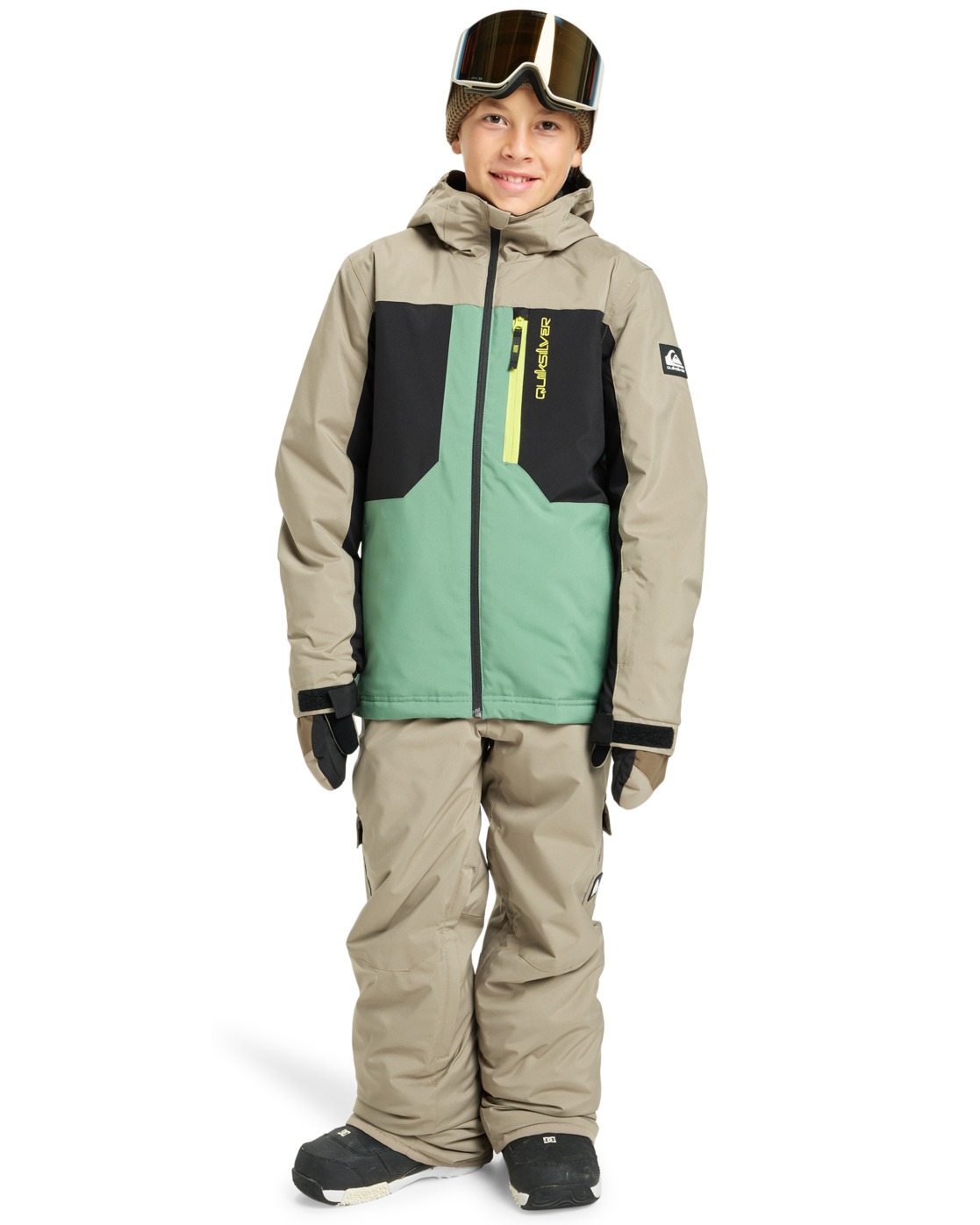 Pantalons Porter garçon marron Quiksilver Pantalons Porter garçon marron Taupe