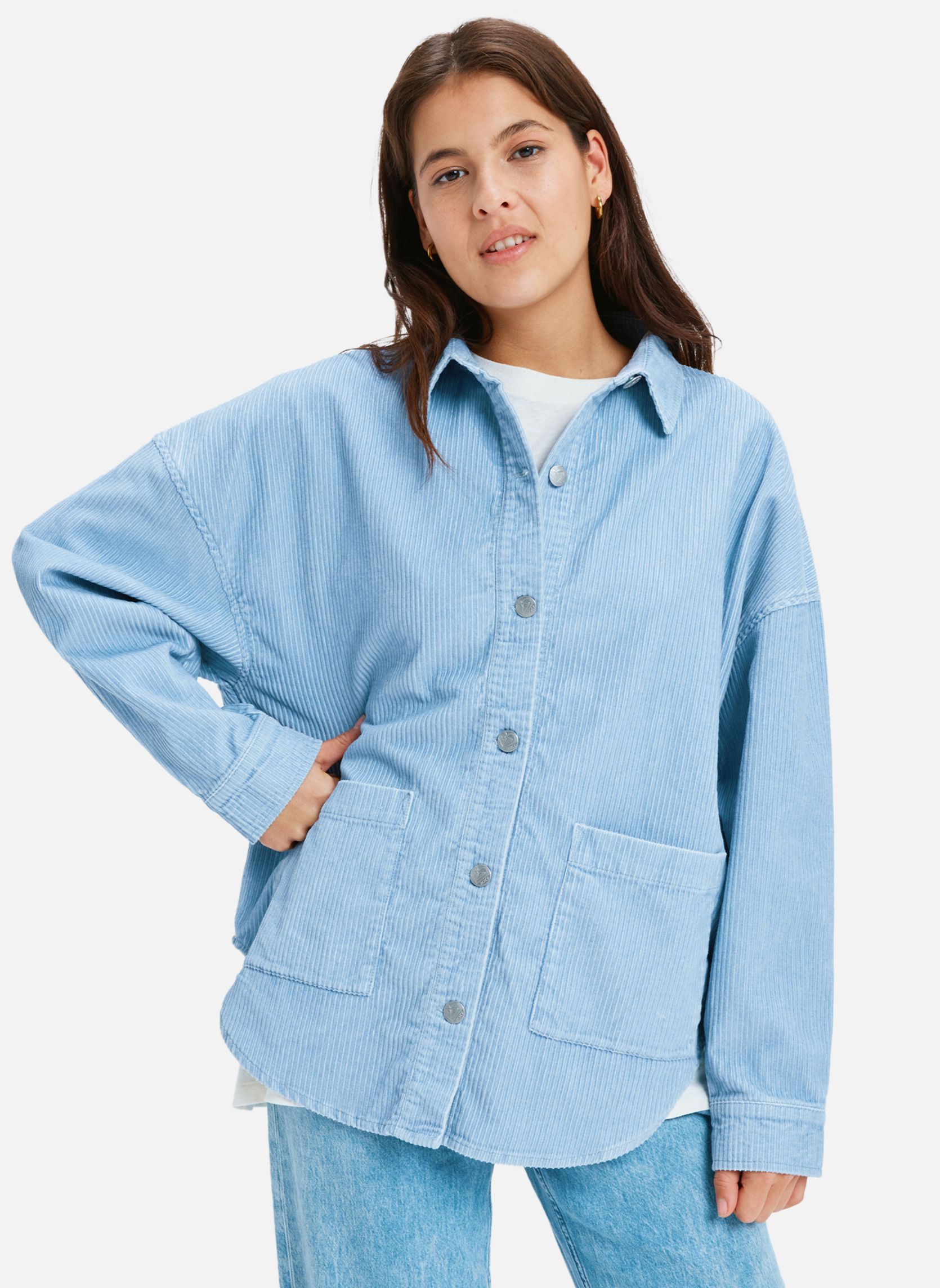 Blousons Kick Back Washed Cord femme bleu Roxy Blousons Kick Back Washed Cord femme bleu Bleu