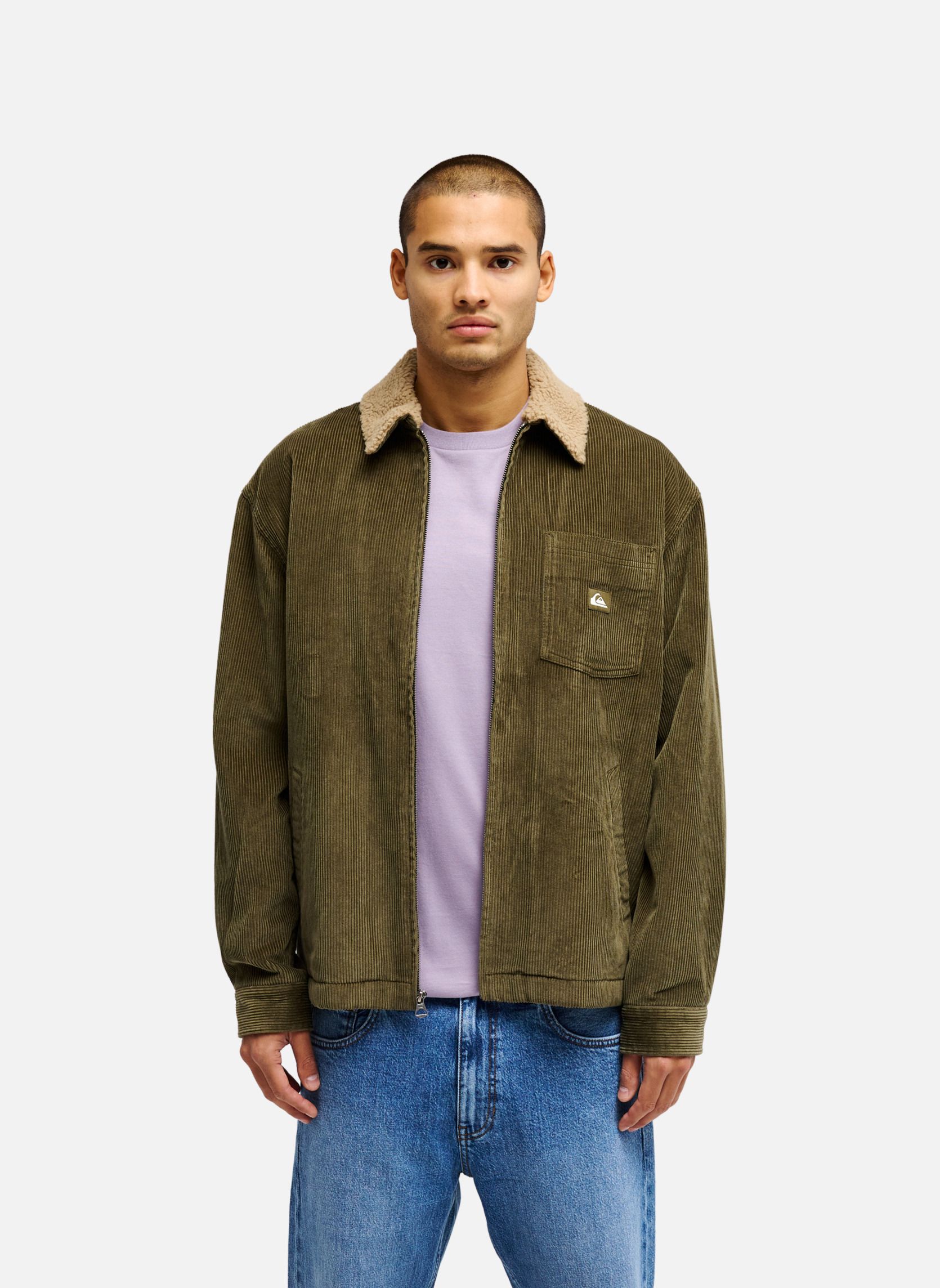 Blousons Dna Sherpa Harrington homme vert Quiksilver Blousons Dna Sherpa Harrington homme vert Vert olive