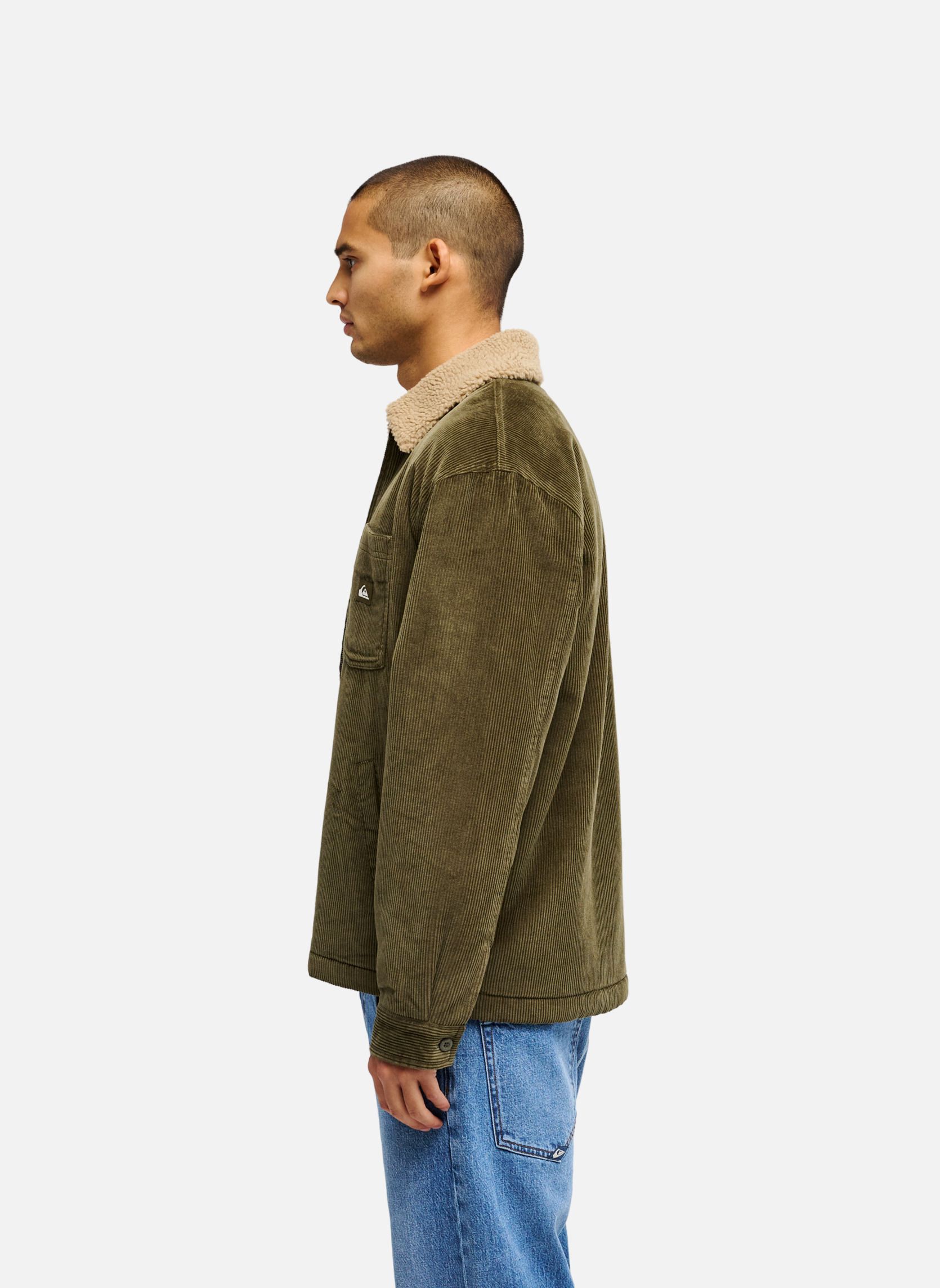 Blousons Dna Sherpa Harrington homme vert Quiksilver Blousons Dna Sherpa Harrington homme vert Vert olive