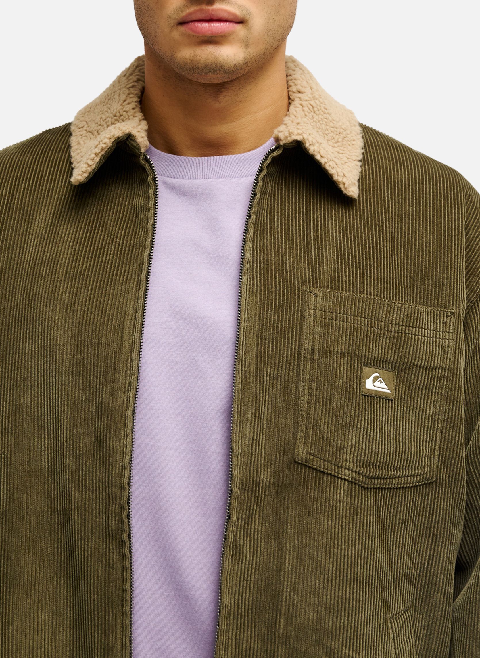 Blousons Dna Sherpa Harrington homme vert Quiksilver Blousons Dna Sherpa Harrington homme vert Vert olive