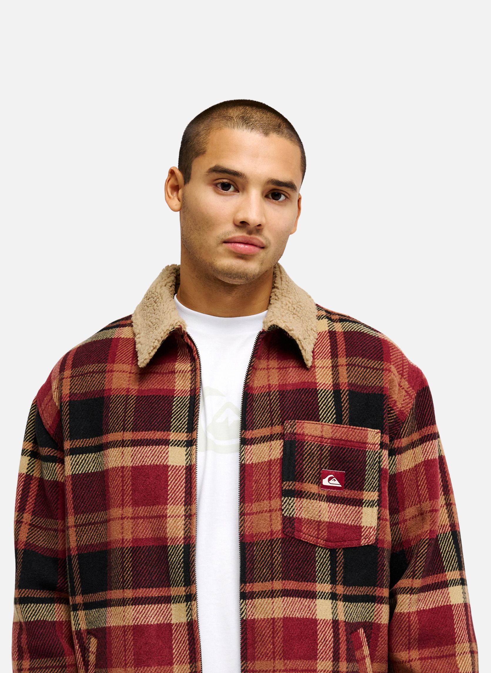 Blousons Dna Sherpa Harrington homme rouge Quiksilver Blousons Dna Sherpa Harrington homme rouge Rouge