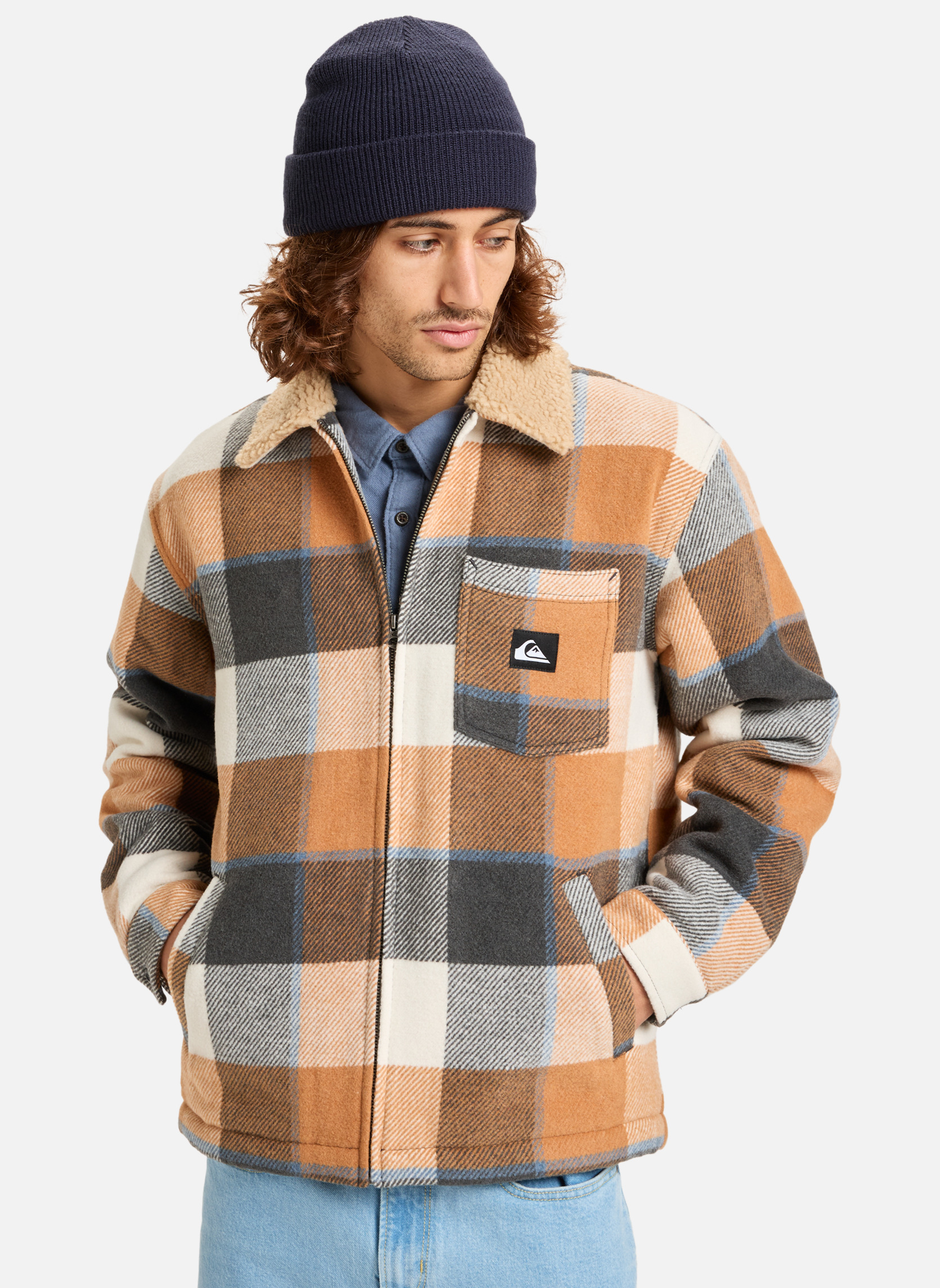 Blousons Dna Sherpa Harrington homme marron Quiksilver Blousons Dna Sherpa Harrington homme marron Marron