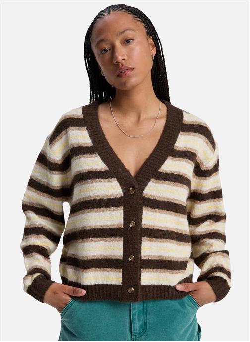Quiksilver Gilets Bukit Cardigan femme marron