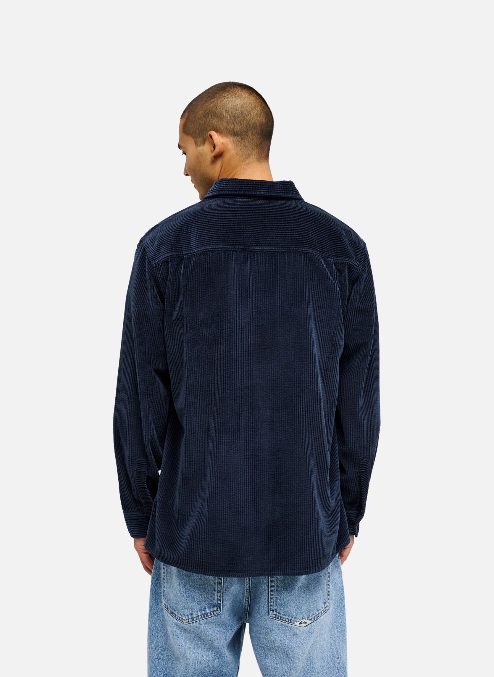 Chemises Chemise en velours côtelé VENTURE CORD homme bleu Quiksilver Chemises Chemise en velours côtelé VENTURE CORD homme bleu Bleu foncé