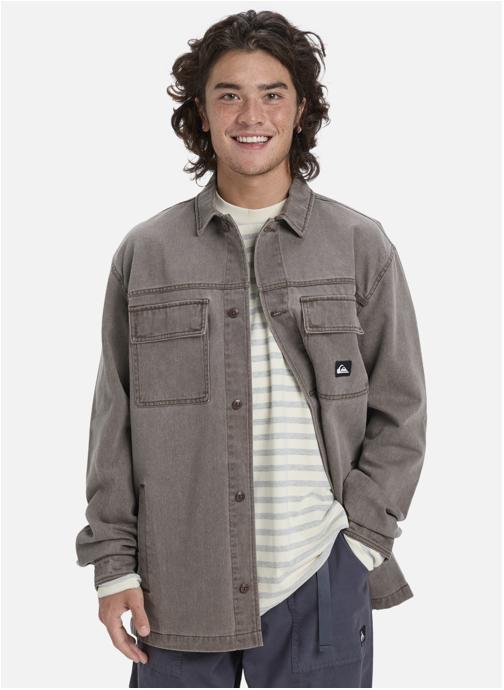 Quiksilver Chemises Mohab Washed Twill homme marron