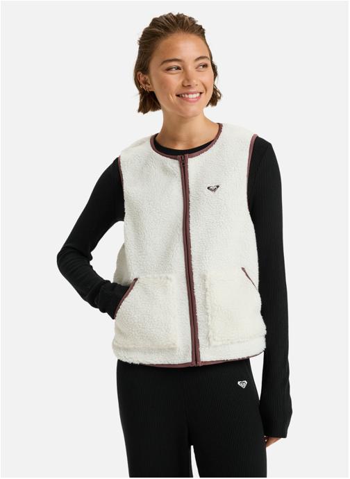 Roxy Sweats à capuche Veste de sport sans manches WAVES OF WARMTH EASY. femme blanc