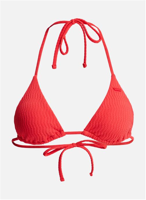 Roxy Hauts de maillot triangle Lagos Tiki Tri femme rouge