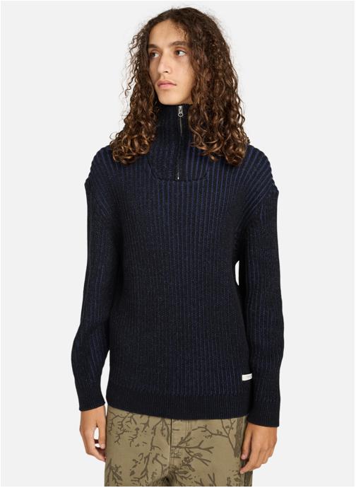 Element Pulls 2Tone Rib Quarter Zip homme bleu