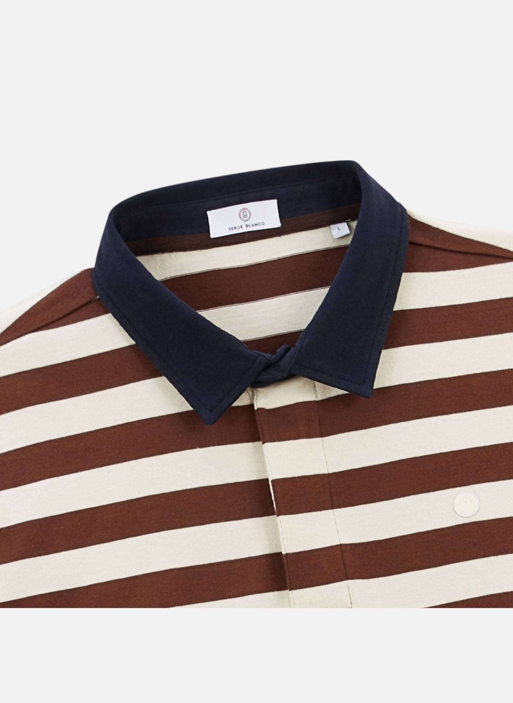 Polos Lens homme marron Serge Blanco Polos Lens homme marron Marron