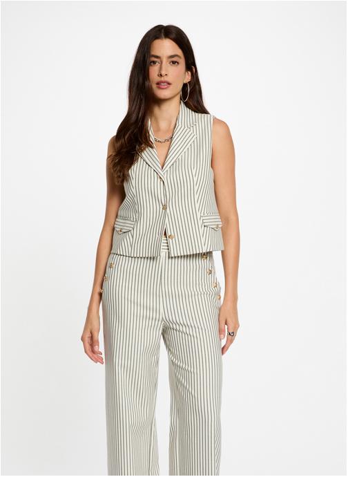 Morgan Vestes 252-VSTRIPE femme beige