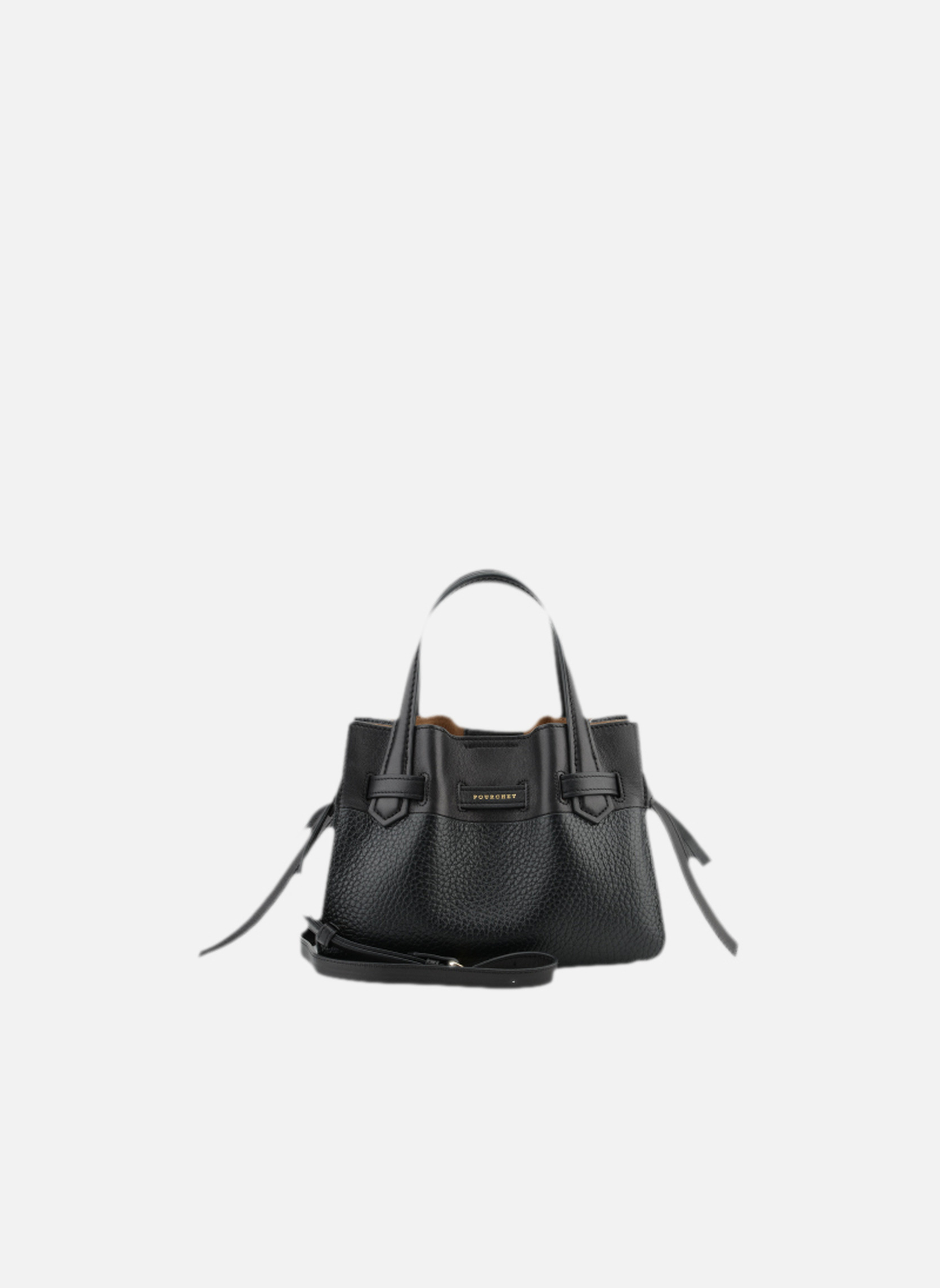 Sac à Main Vintage Pourchet En Cuir Noir - Petit Modèle épaule Parfait état