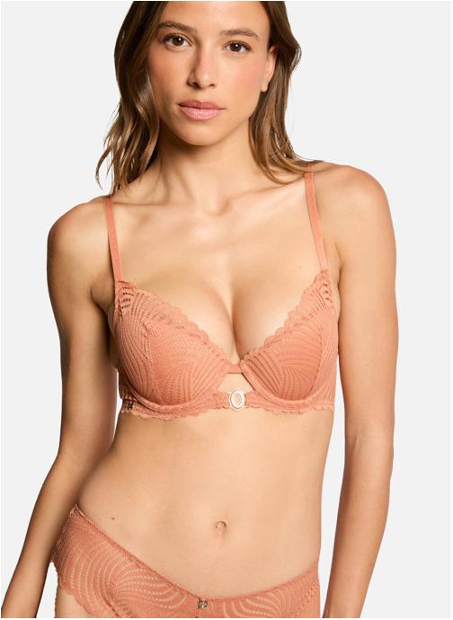 Morgan Brassières Soutien-gorge coques moulées caramel Garance femme orange