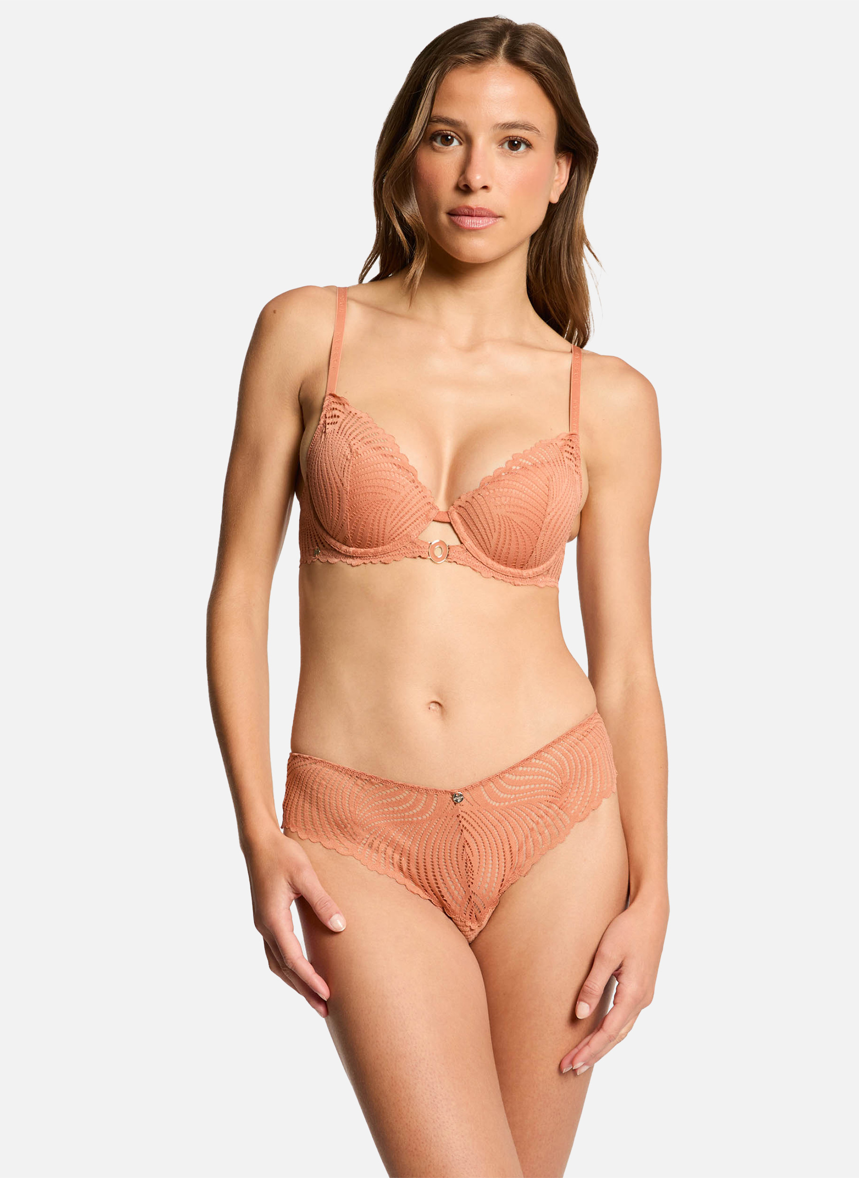 Brassières Soutien-gorge coques moulées caramel Garance femme orange Morgan Brassières Soutien-gorge coques moulées caramel Garance femme orange Orange