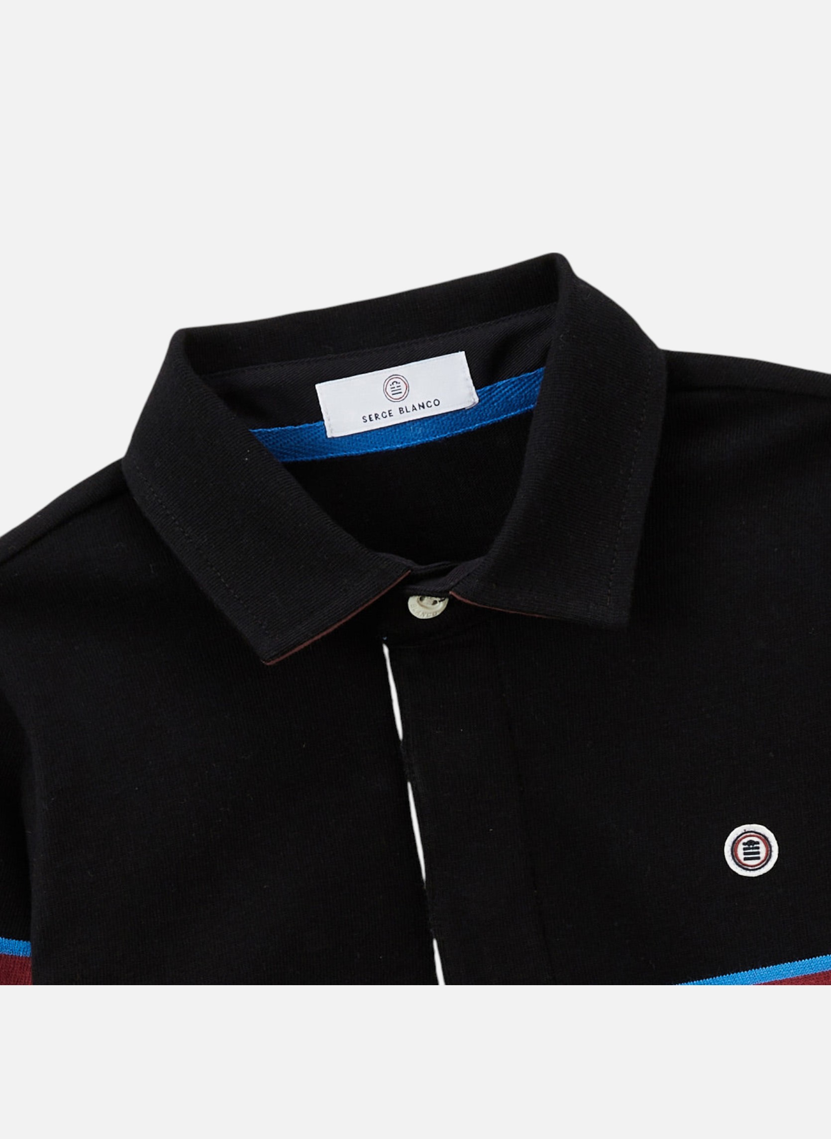 Polos Lucky garçon noir Serge Blanco Polos Lucky garçon noir Noir