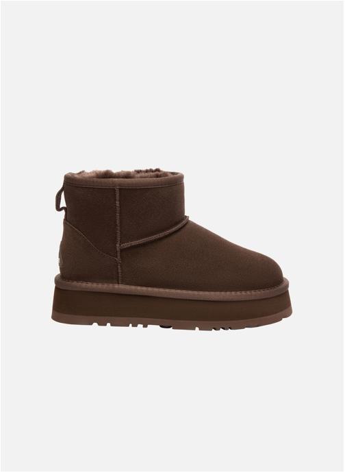 EverAu Australia Bottes Bottines courtes femme en cuir à plateforme - Dusky femme marron