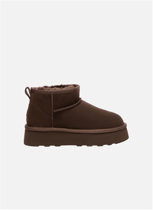 EverAu Australia Bottes Bottines courtes femme en cuir à plateforme - Heron femme marron