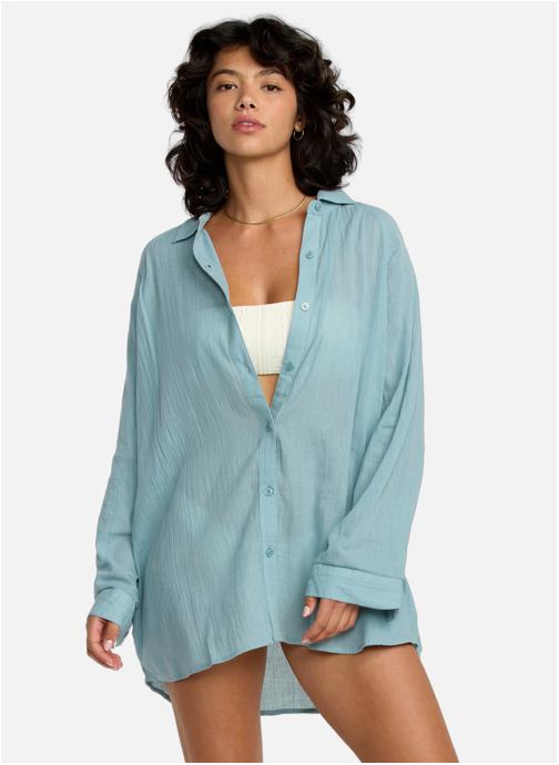RVCA Chemises Province femme bleu