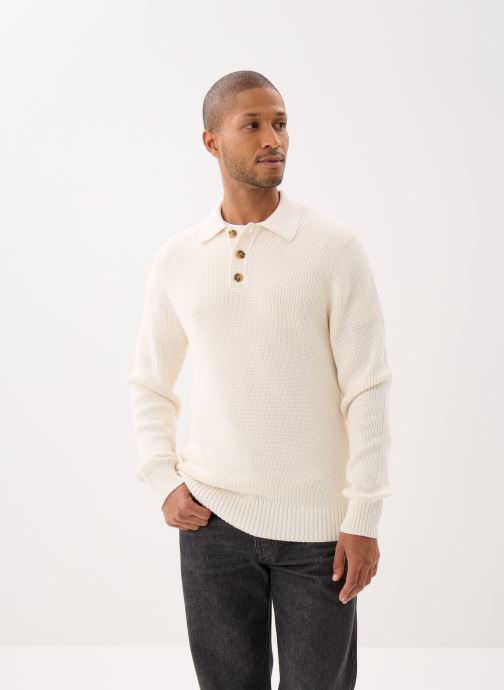 Marvin&Co Pulls PULL-POLO homme beige