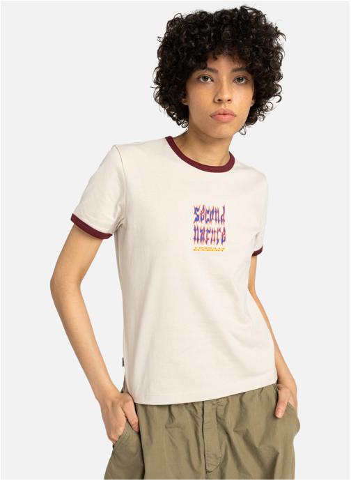 Element Tee-shirts Second Nature Ringer W femme beige