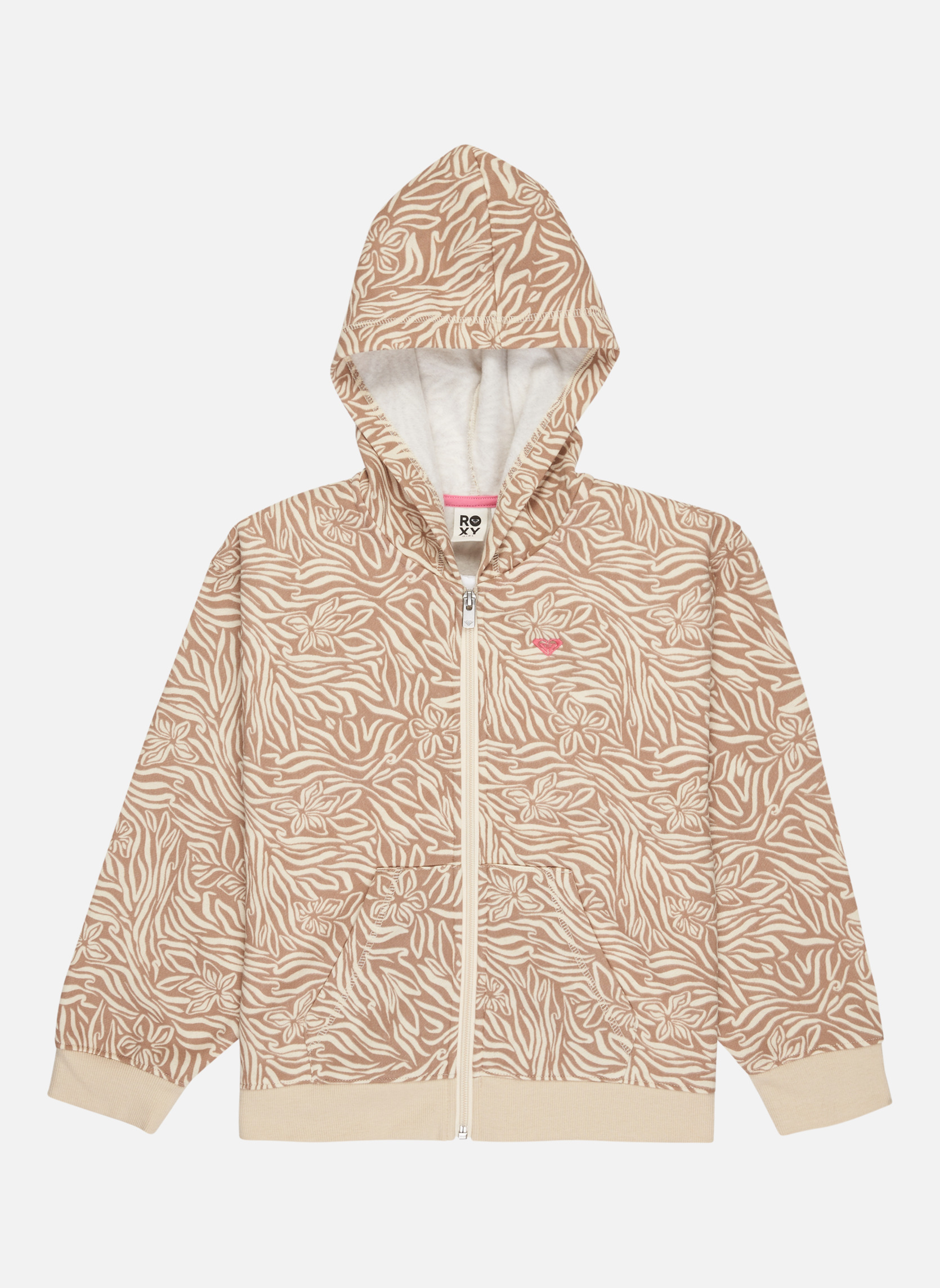 Sweat Roxy Femme Taille S, Imprimé Floral Multicolore, Capuche Et Manches Longues