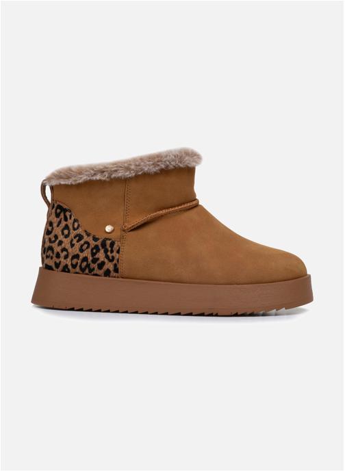 Isotoner Bottines basses Bottines Femme imitation fourrure Camel Léopard femme marron