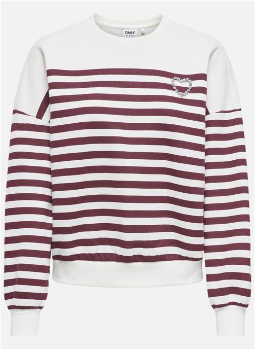 Sweat Femme Whistles Marron Rayé - Taille M - 100% Coton - Excellent état