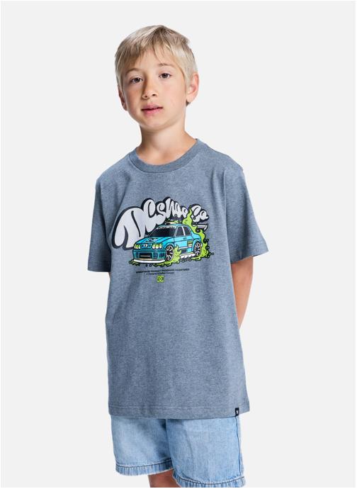DC Shoes Tee-shirts Tire Fire garçon bleu