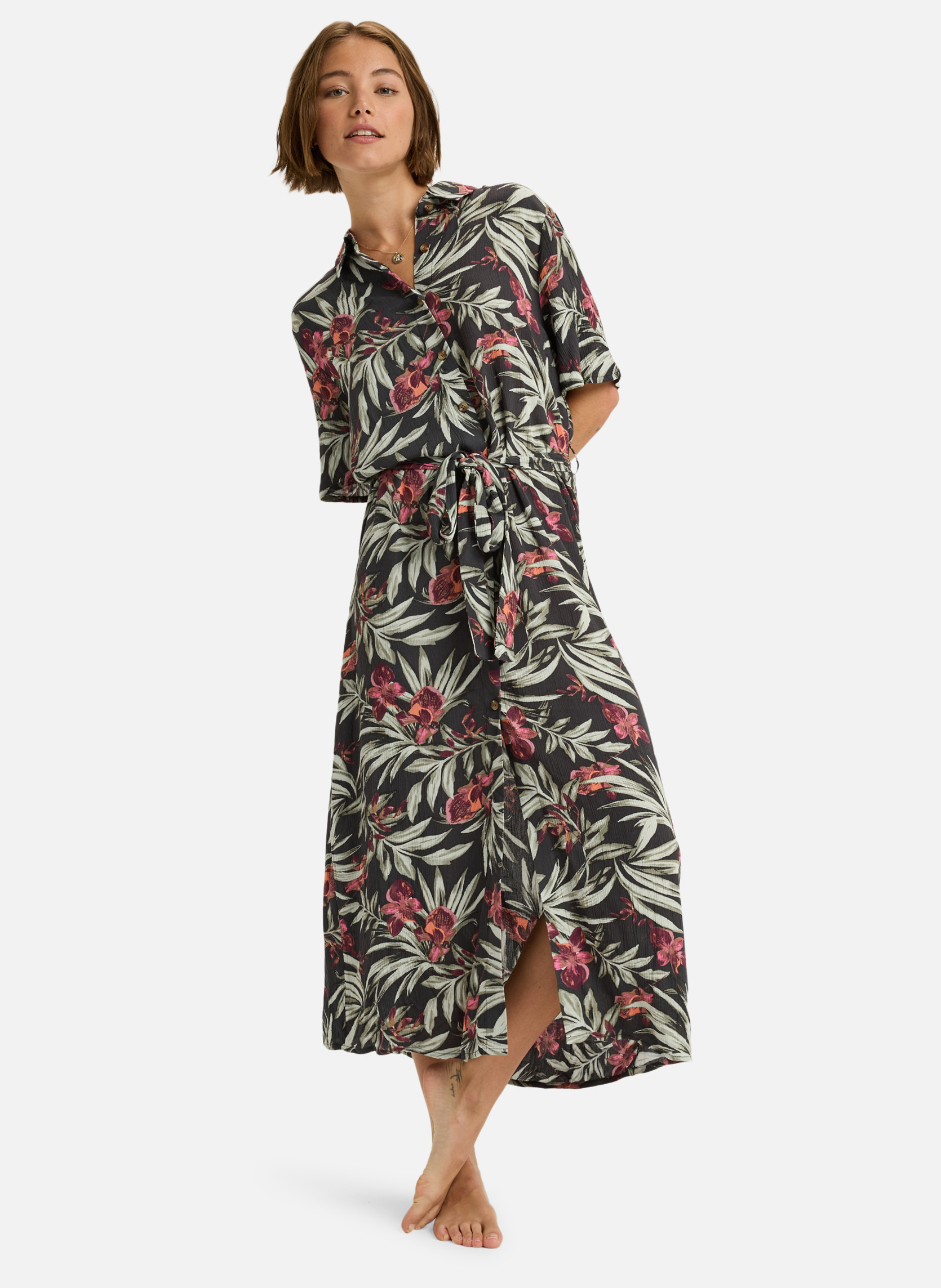 Robes Island Escape Printed femme noir Roxy Robes Island Escape Printed femme noir Noir
