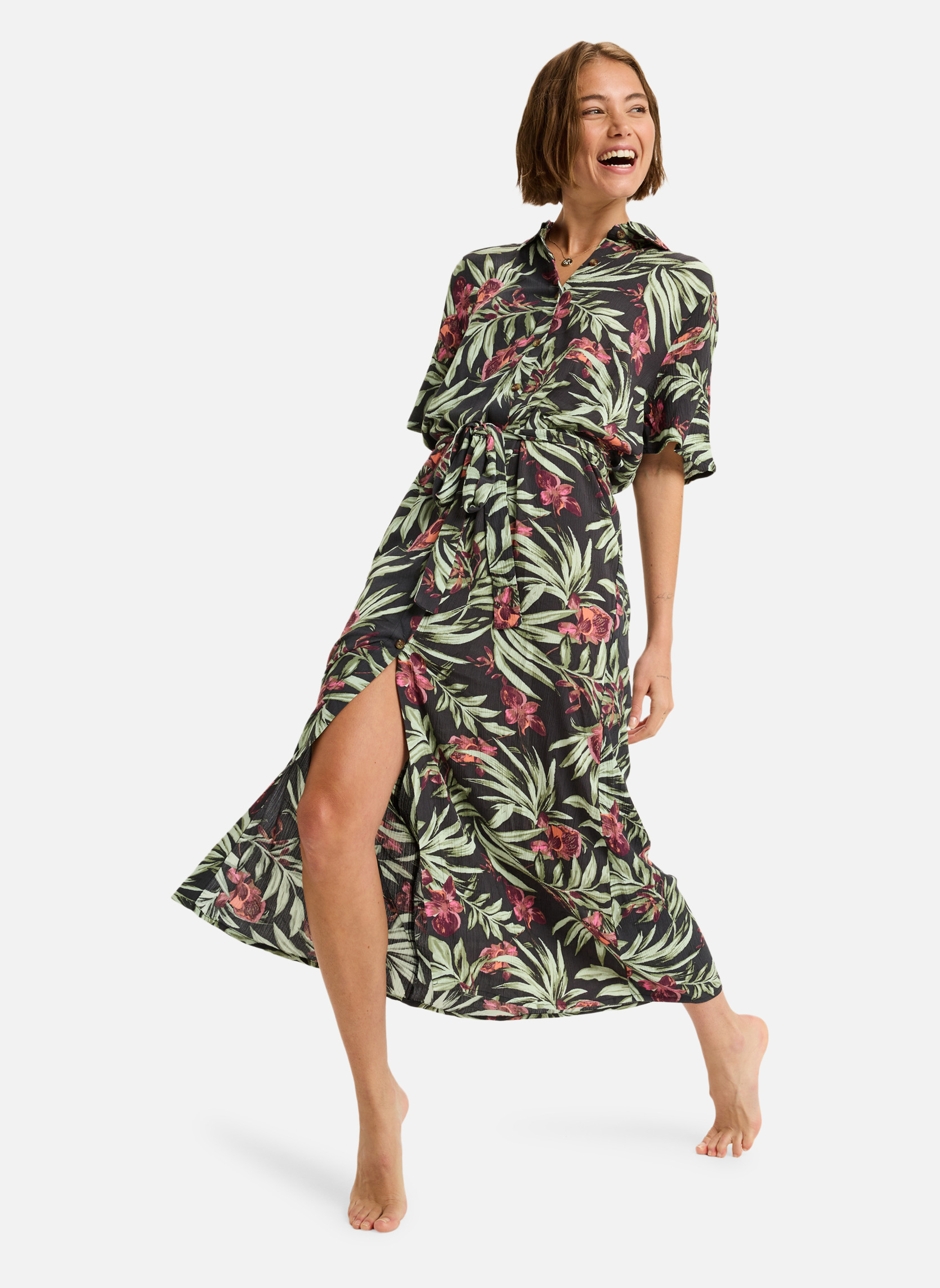 Robes Island Escape Printed femme noir Roxy Robes Island Escape Printed femme noir Noir