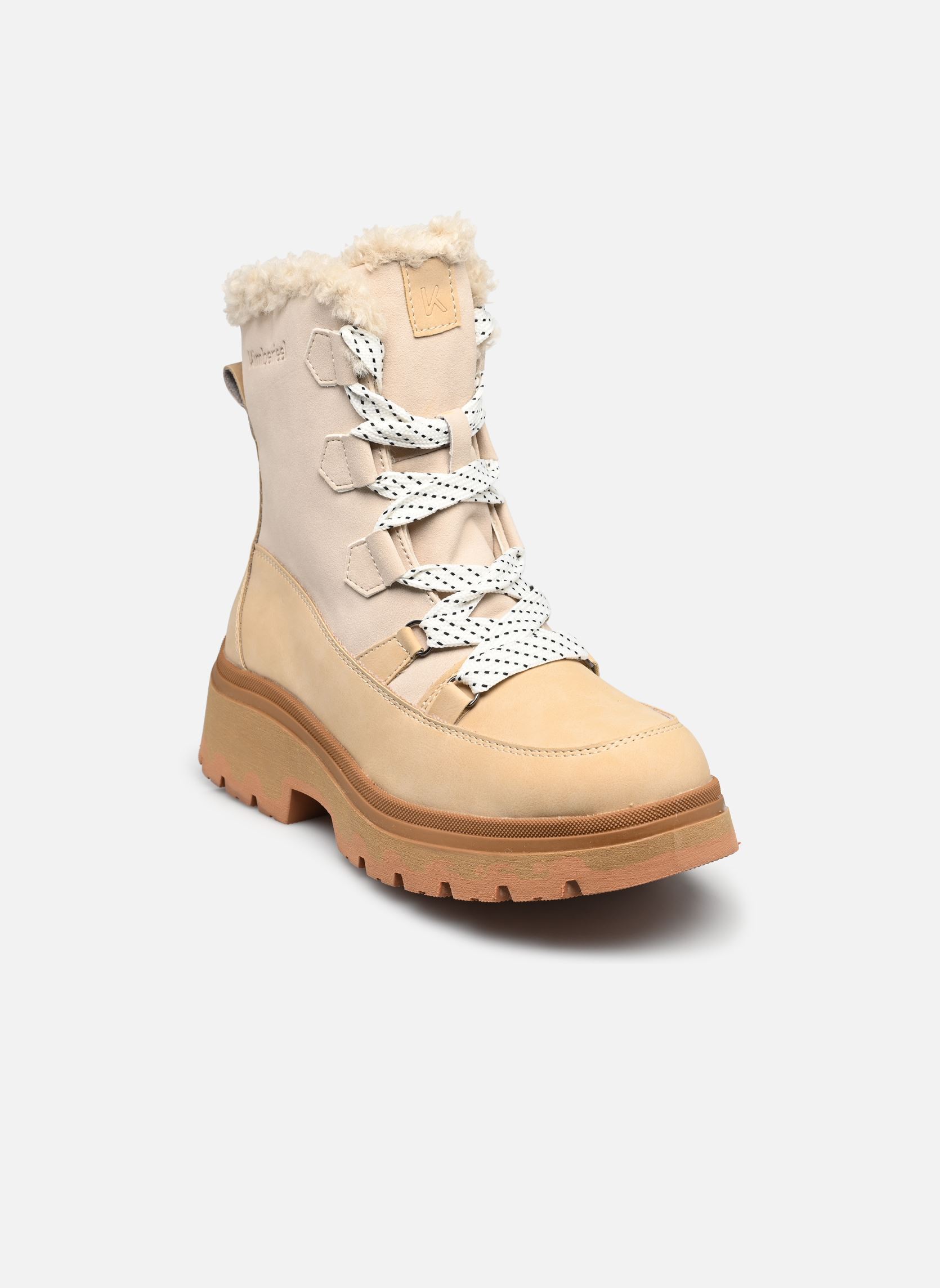 Bottines fourrées THELMA femme beige Kimberfeel Bottines fourrées THELMA femme beige Creme