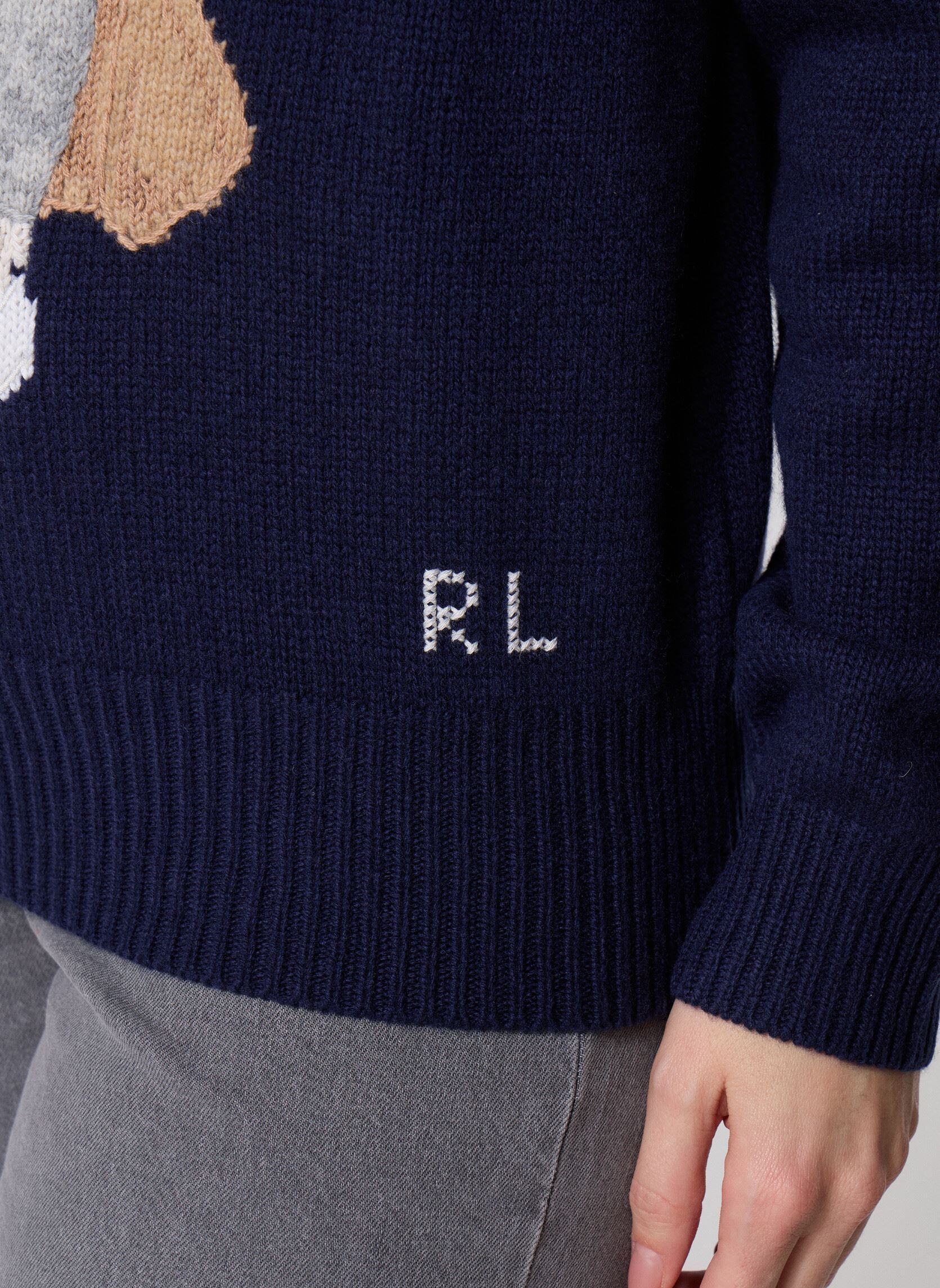 Pullover Pull Polo Bear en laine et cachemire damen blau Polo Ralph Lauren Pullover Pull Polo Bear en laine et cachemire damen blau Hunter Navy HN