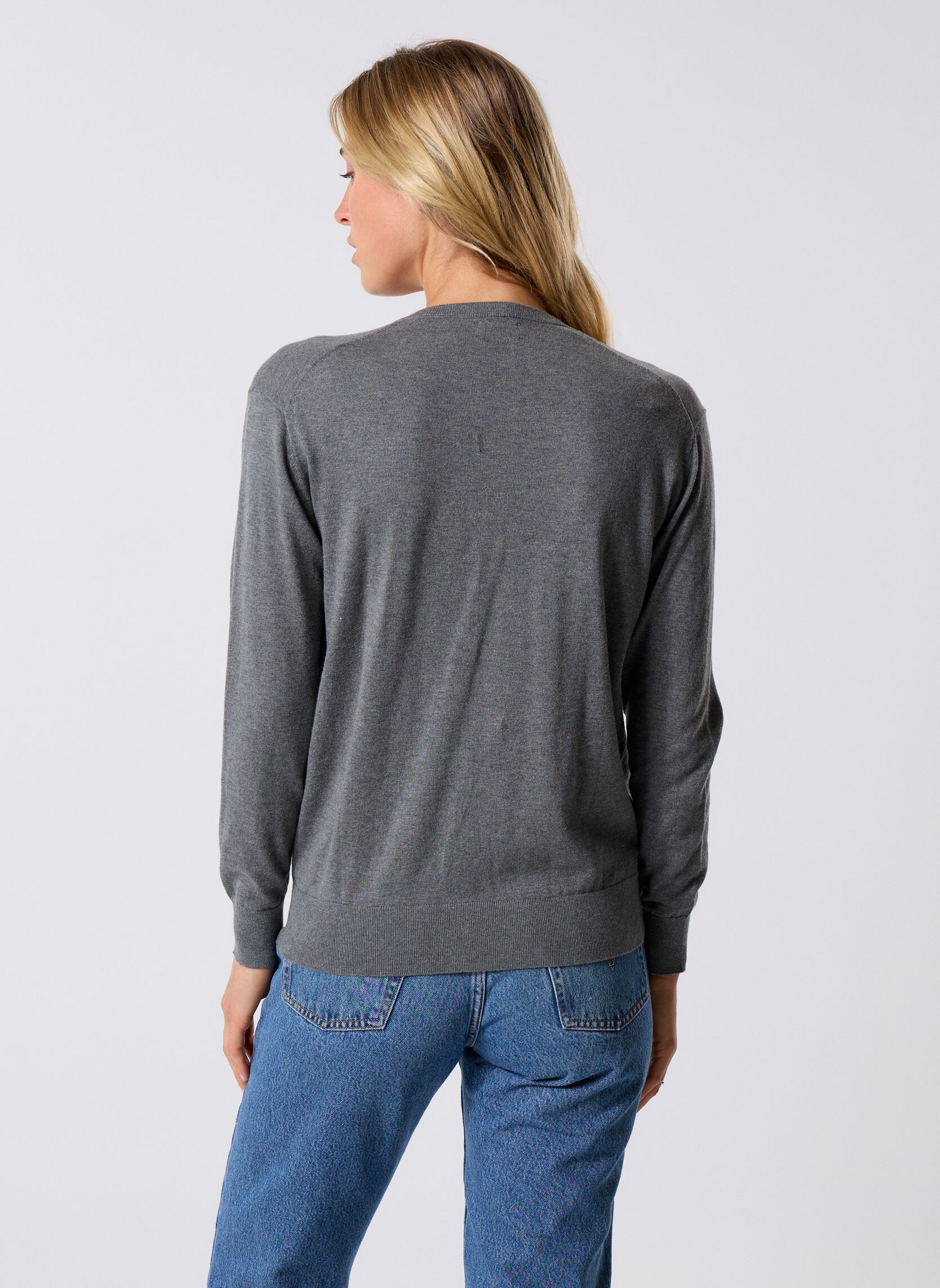 Pulls Pull col en V en coton femme gris Polo Ralph Lauren Pulls Pull col en V en coton femme gris ANTIQUE HEATHER
