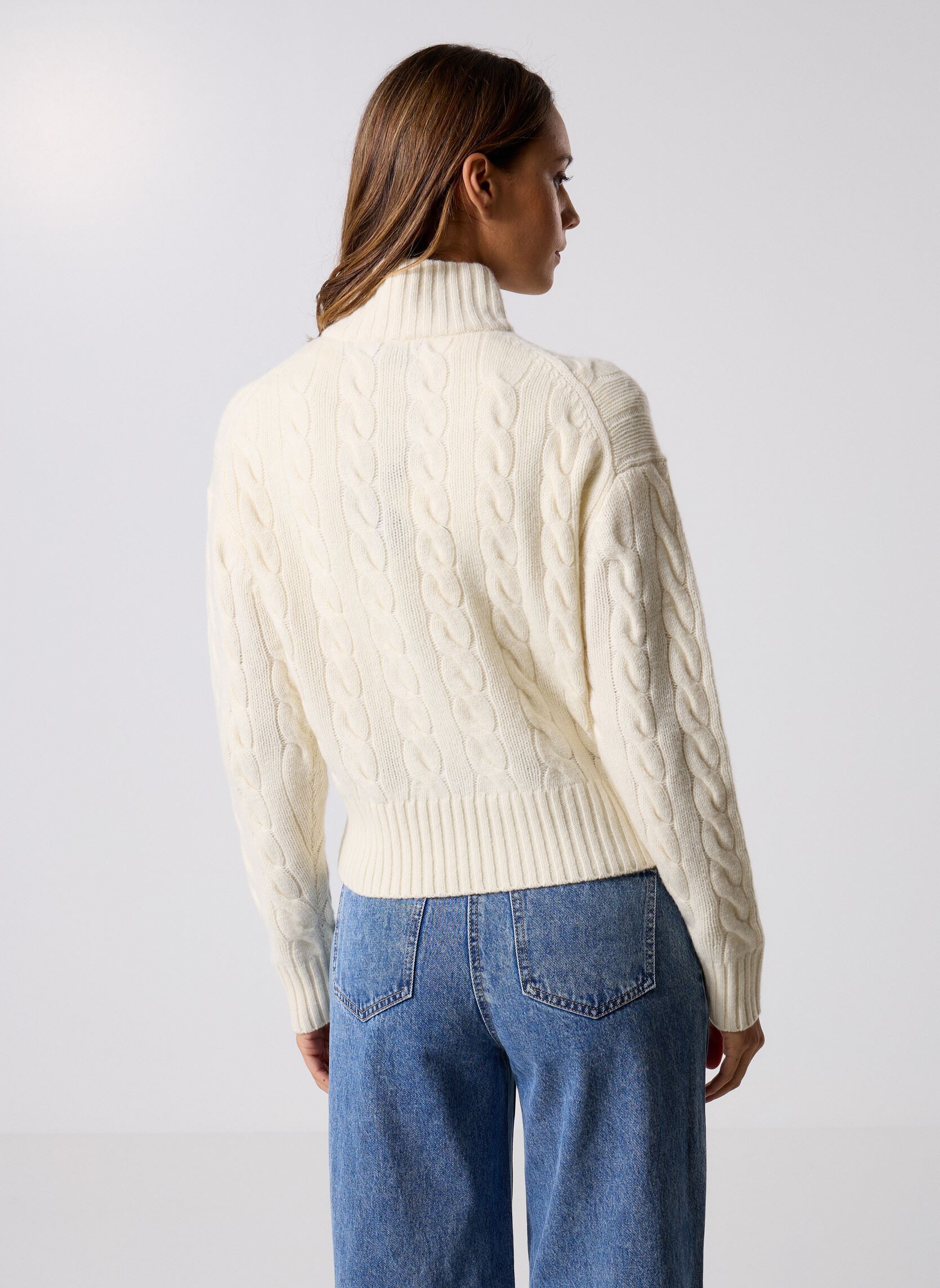 Pulls Pull demi-zippé en laine et cachemire femme blanc Polo Ralph Lauren Pulls Pull demi-zippé en laine et cachemire femme blanc AUTHENTIC CREAM AC