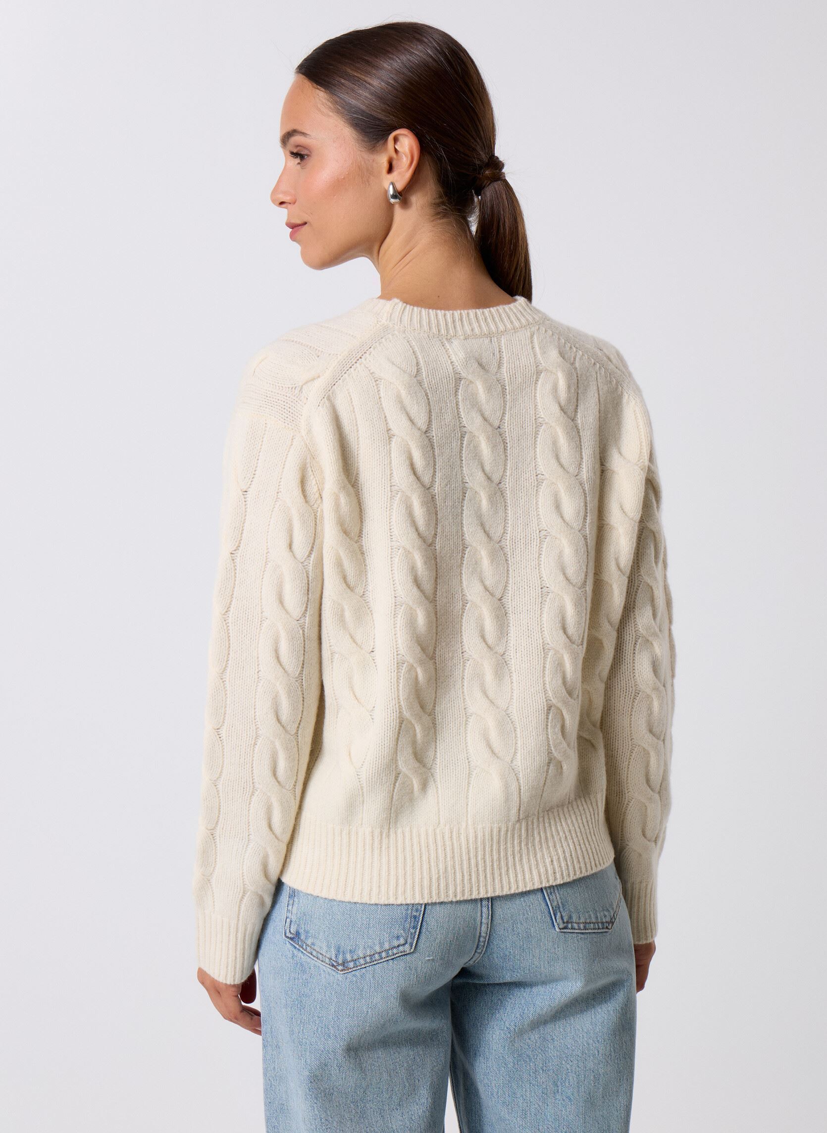 Pullover Cable-Knit Wool-Cashmere Sweater damen weiß Polo Ralph Lauren Pullover Cable-Knit Wool-Cashmere Sweater damen weiß AUTHENTIC CREAM