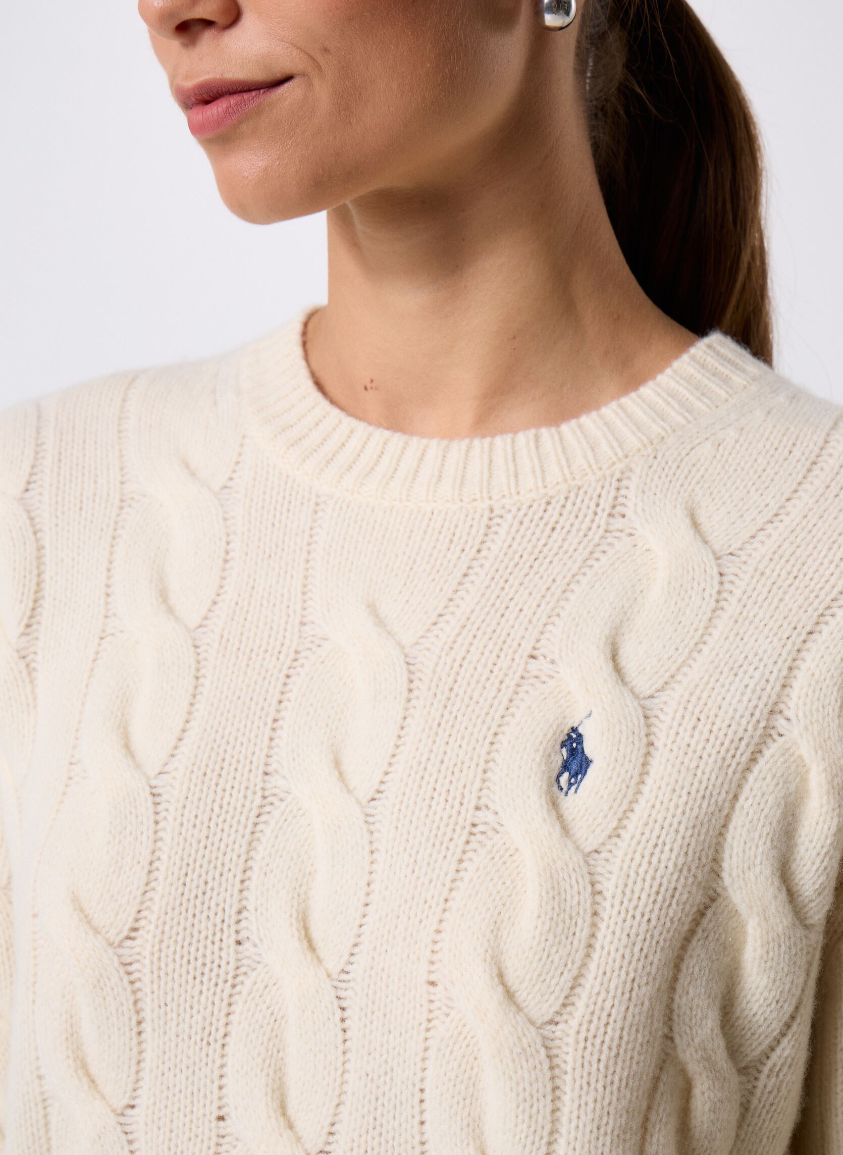 Pullover Cable-Knit Wool-Cashmere Sweater damen weiß Polo Ralph Lauren Pullover Cable-Knit Wool-Cashmere Sweater damen weiß AUTHENTIC CREAM
