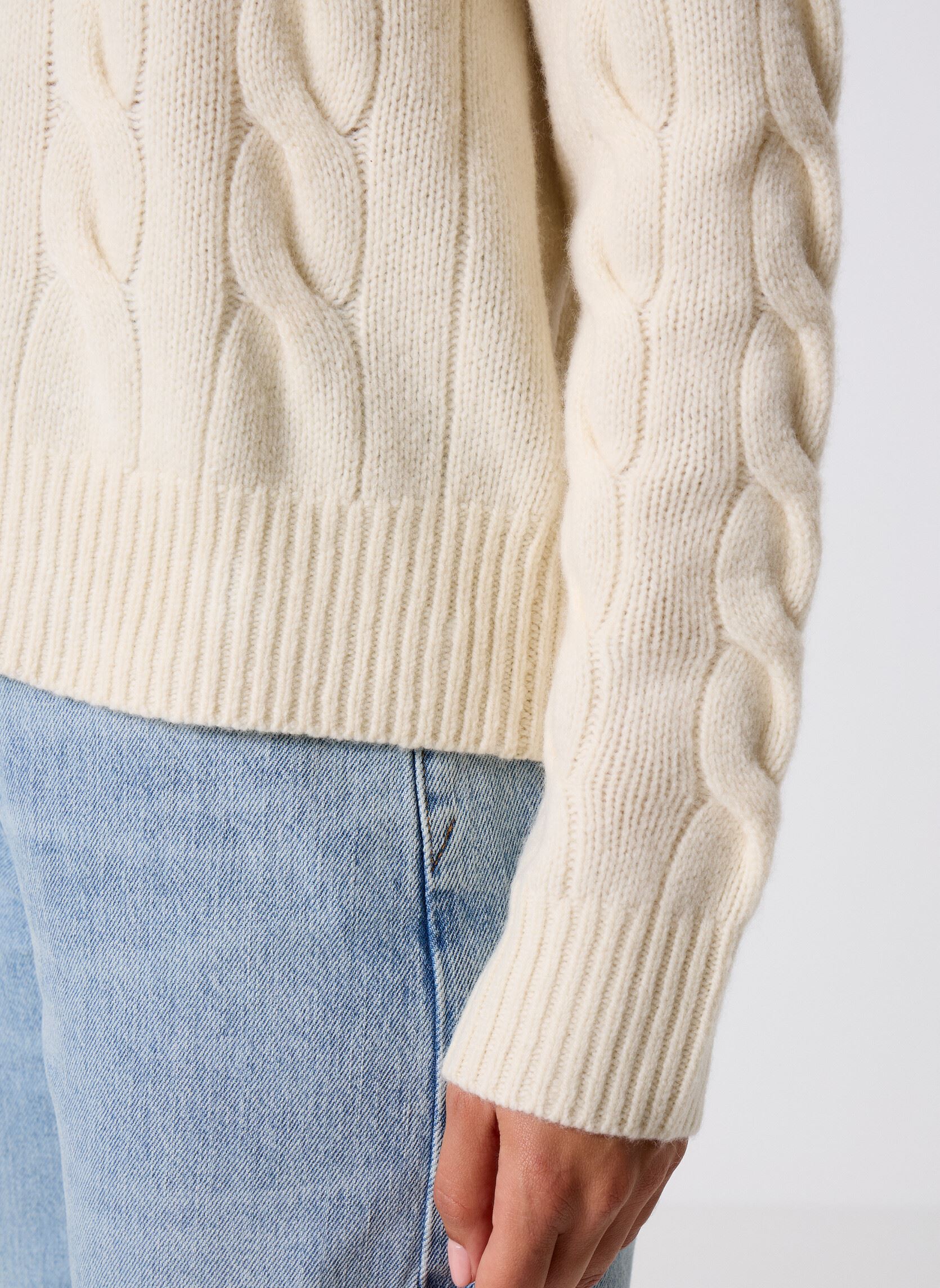 Pullover Cable-Knit Wool-Cashmere Sweater damen weiß Polo Ralph Lauren Pullover Cable-Knit Wool-Cashmere Sweater damen weiß AUTHENTIC CREAM