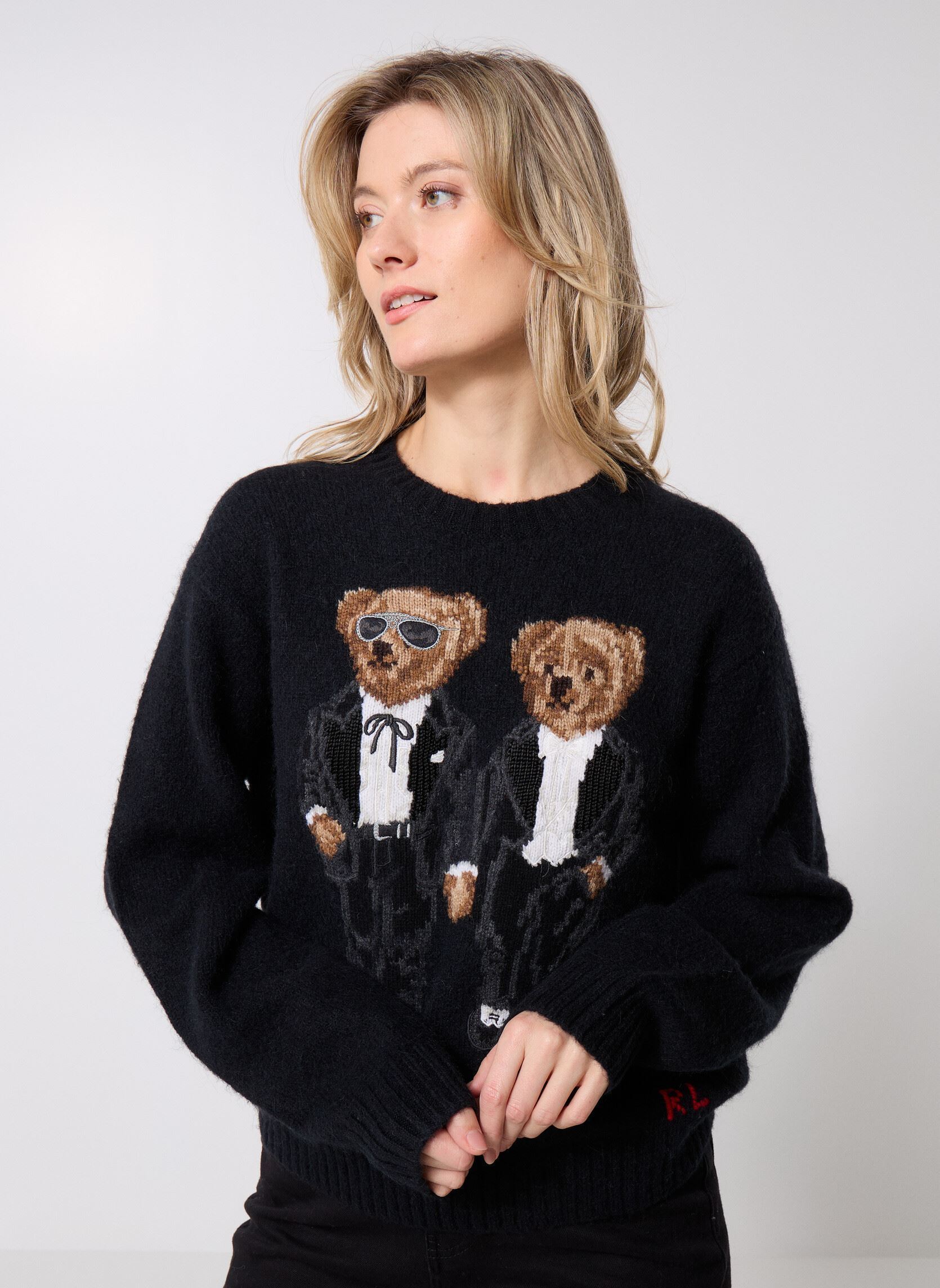 Vêtements Polo Ralph Lauren Pull à col rond Ralph & Ricky Bear pour Femme