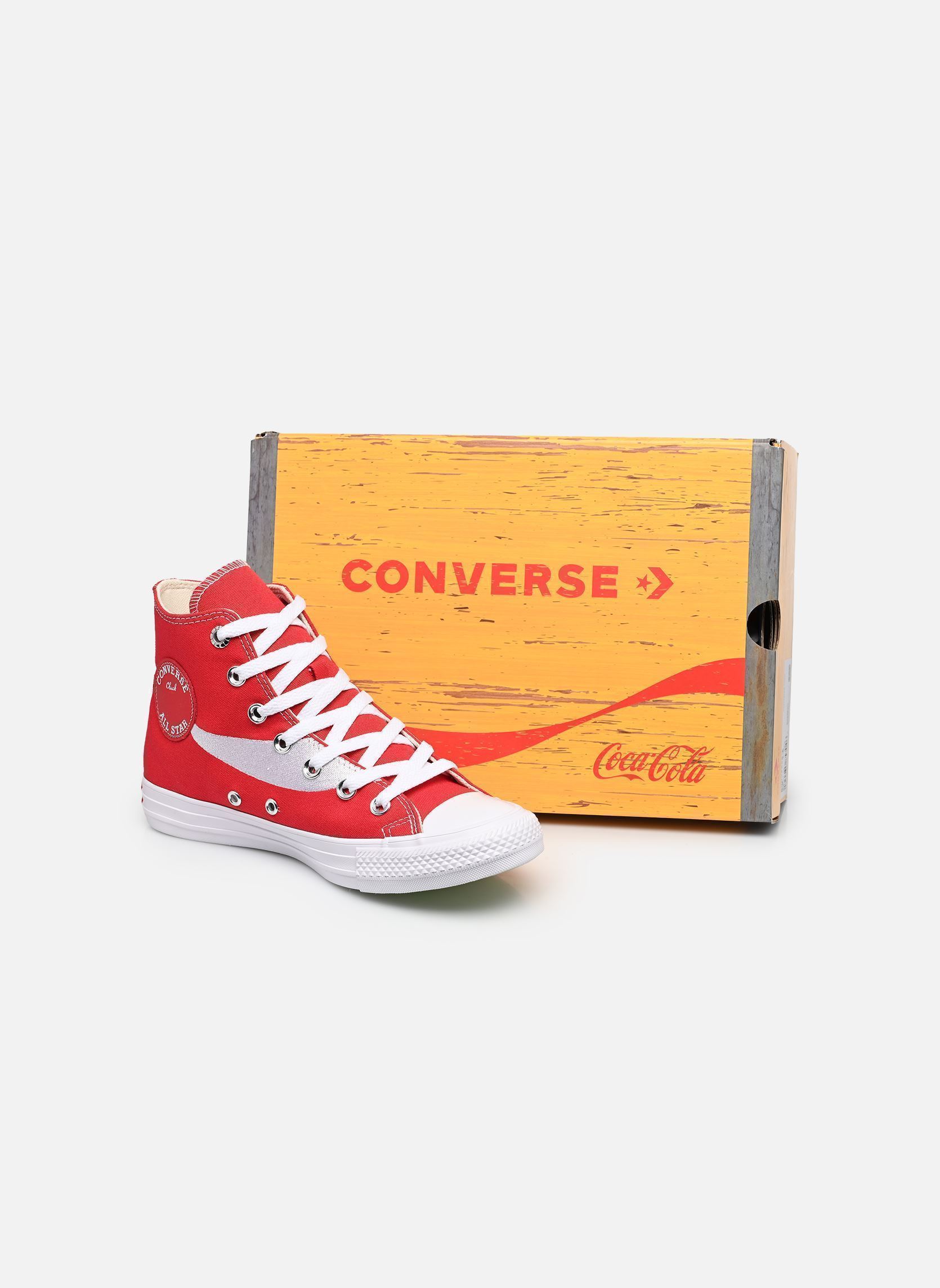 Leinen-Sneaker Chuck Taylor All Star Coca Cola Hi rot Converse Leinen-Sneaker Chuck Taylor All Star Coca Cola Hi rot RACING RED/WHITE/WHITE