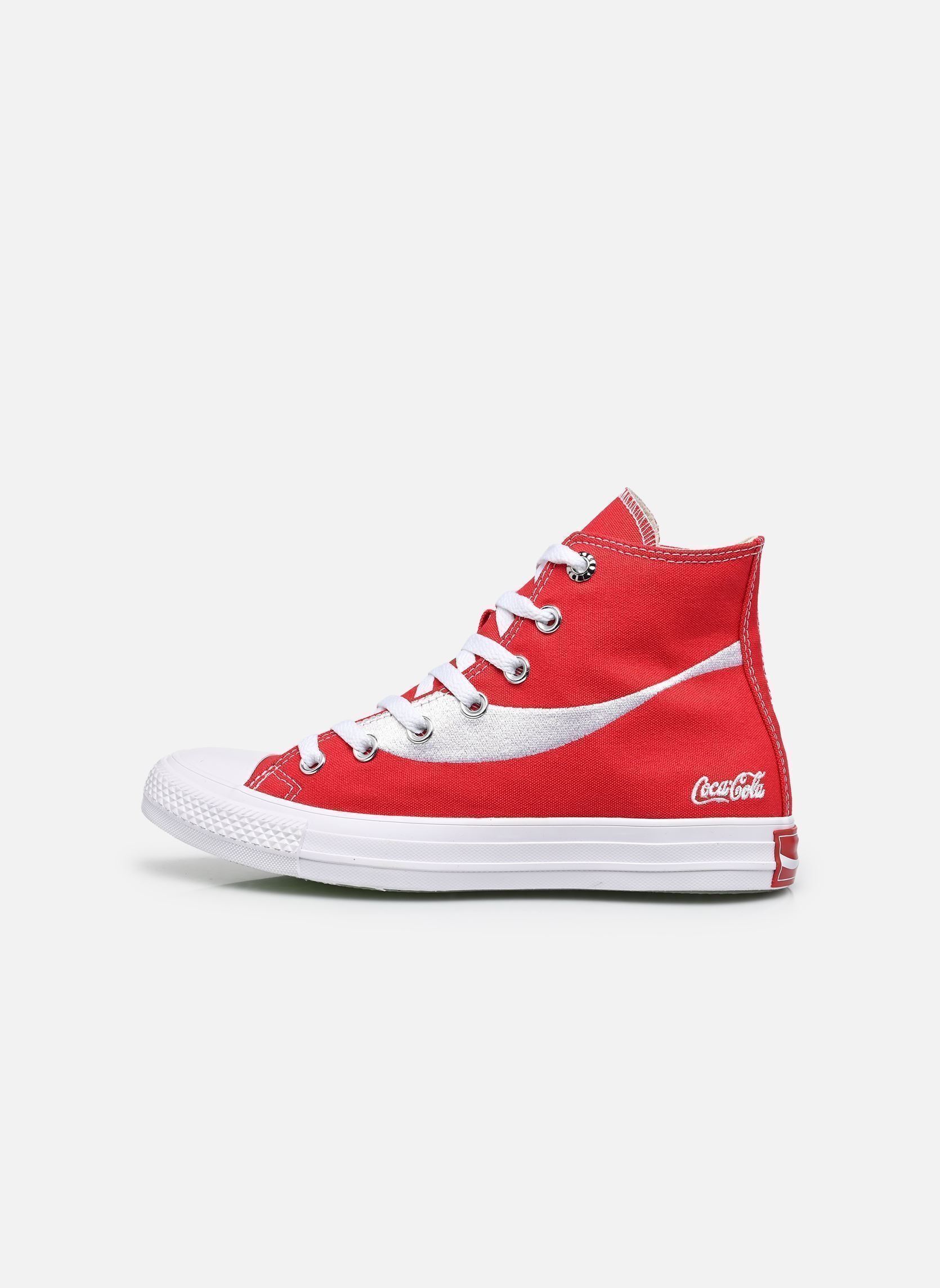 Leinen-Sneaker Chuck Taylor All Star Coca Cola Hi rot Converse Leinen-Sneaker Chuck Taylor All Star Coca Cola Hi rot RACING RED/WHITE/WHITE