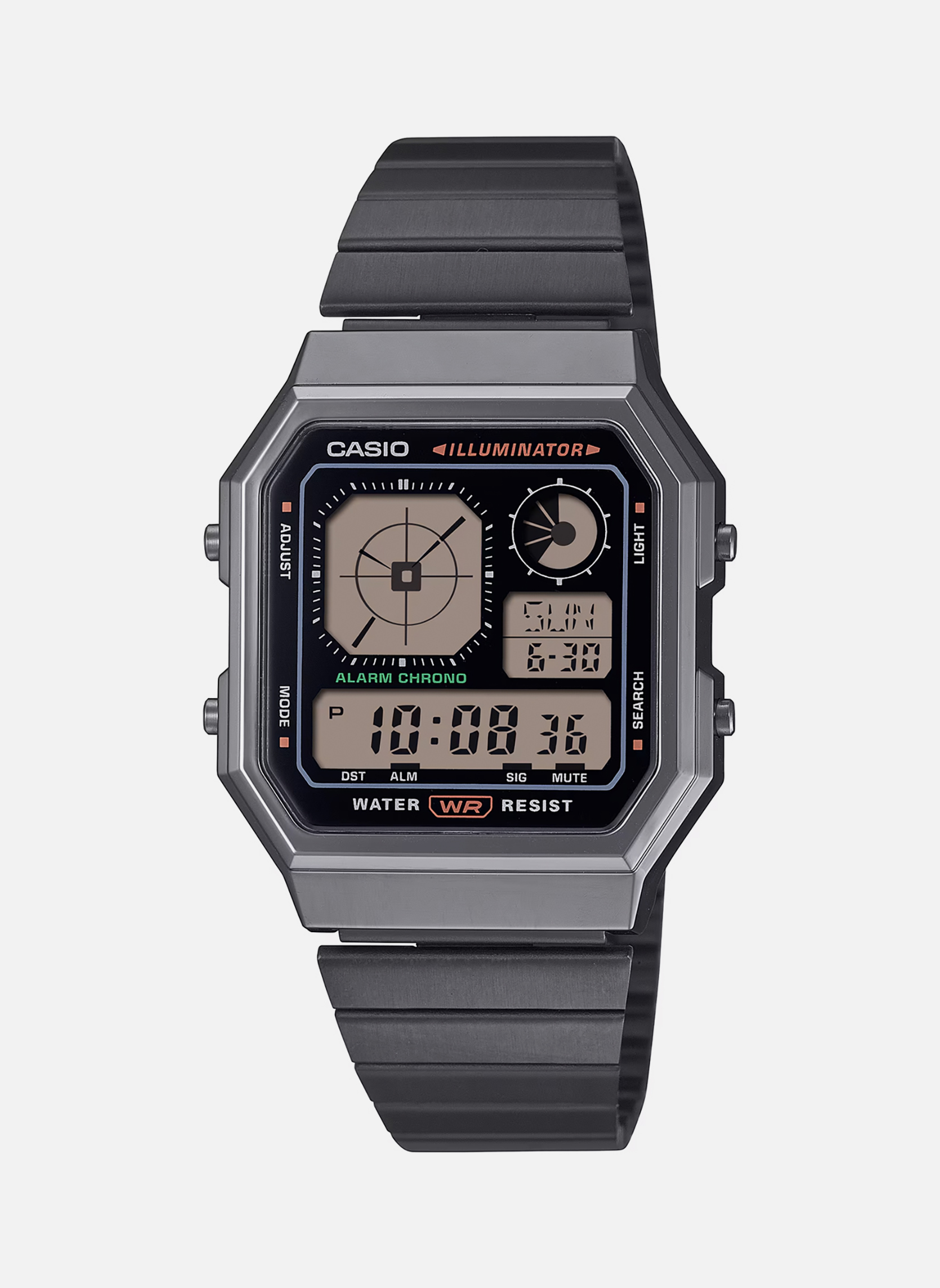 Montre Projects Watches Bodoni Date – Noir Et Blanc, Quartz, Cuir, Unisexe Neuve
