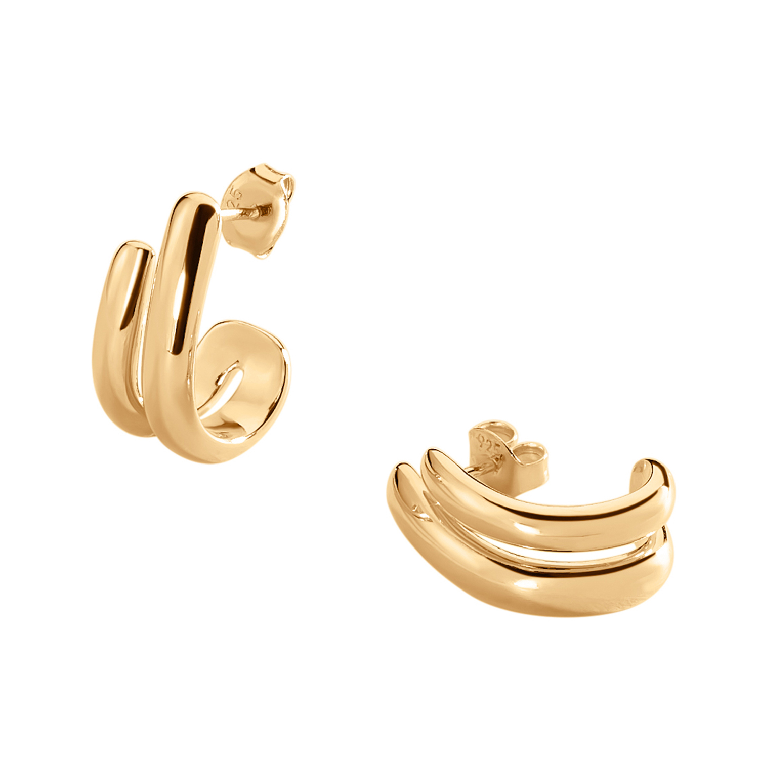 Boucles D'oreilles Clips Vintage AGATHA PARIS - Dorées, Occasion