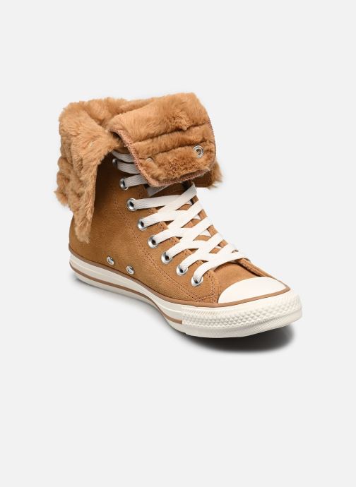 Converse Knöchelhohe Sneaker Chuck Taylor All Star Fold-Over X-Hi Fau damen braun