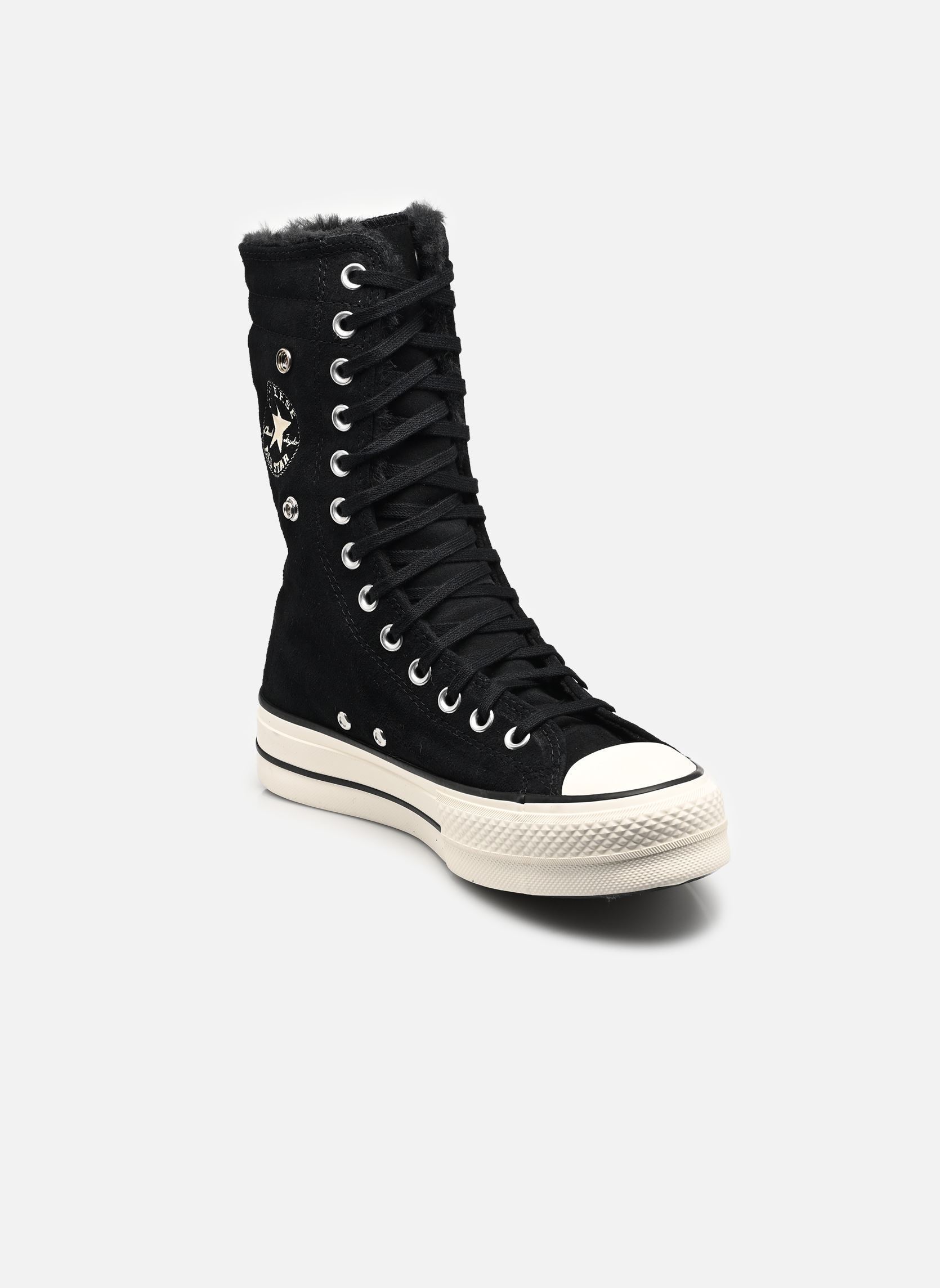 Baskets montantes Chuck Taylor All Star Fold-Over Lift Pla femme noir Converse Baskets montantes Chuck Taylor All Star Fold-Over Lift Pla femme noir BLACK/BLACK