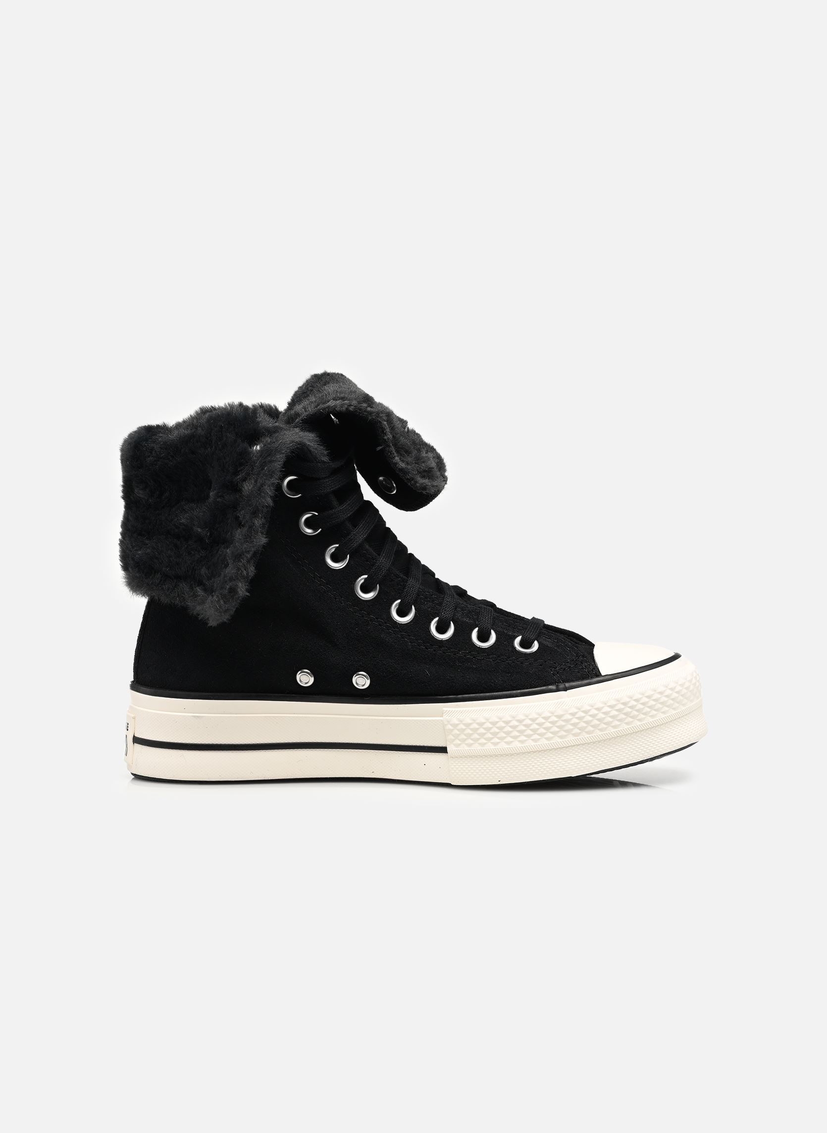 Baskets montantes Chuck Taylor All Star Fold-Over Lift Pla femme noir Converse Baskets montantes Chuck Taylor All Star Fold-Over Lift Pla femme noir BLACK/BLACK